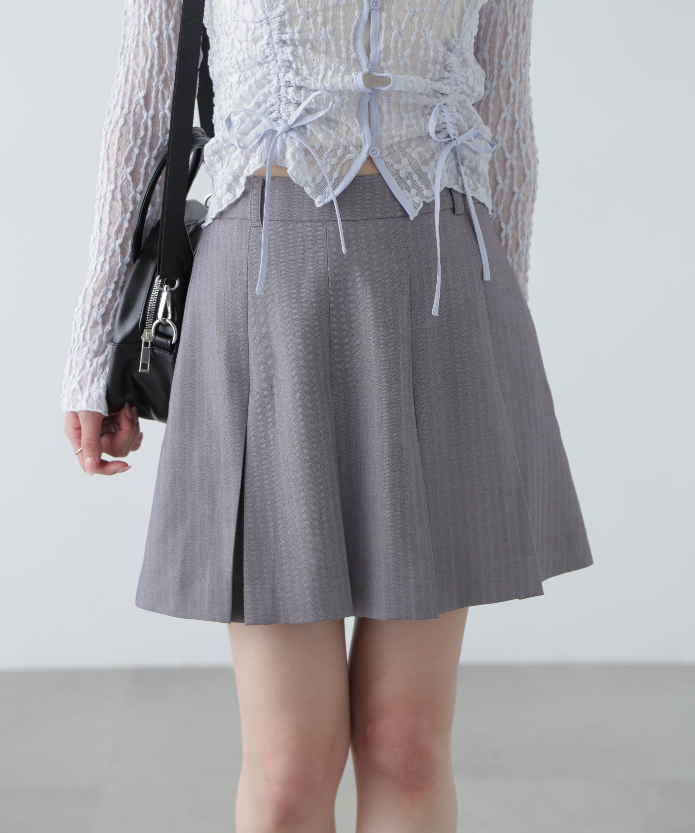  「ボックスプリーツミニスカート」|スカート|グレーストラ 1