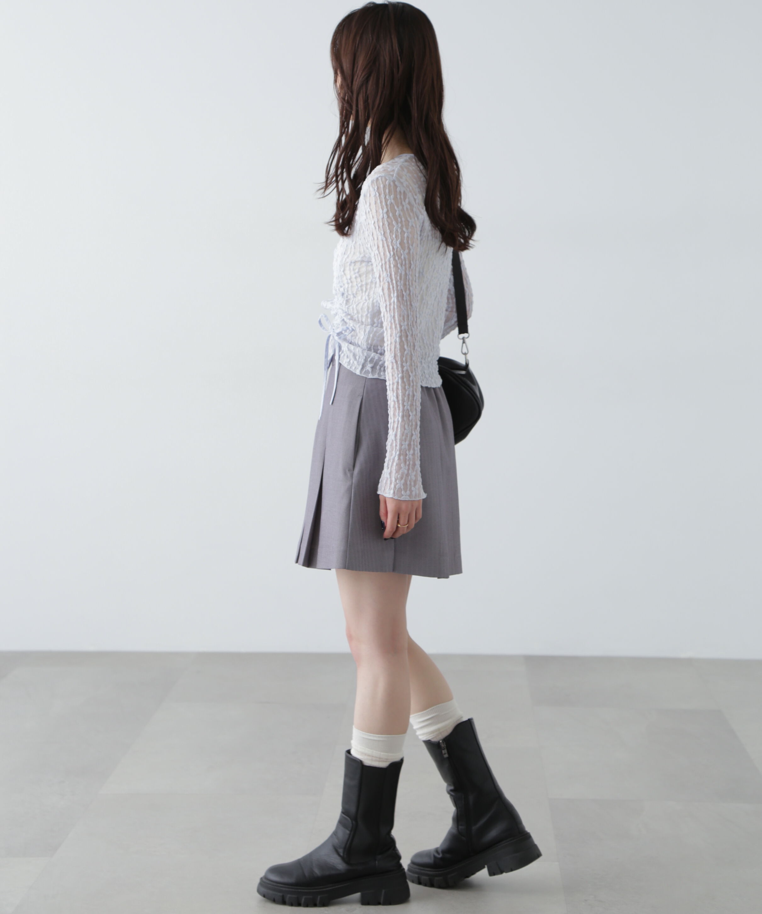  「ボックスプリーツミニスカート」|スカート|