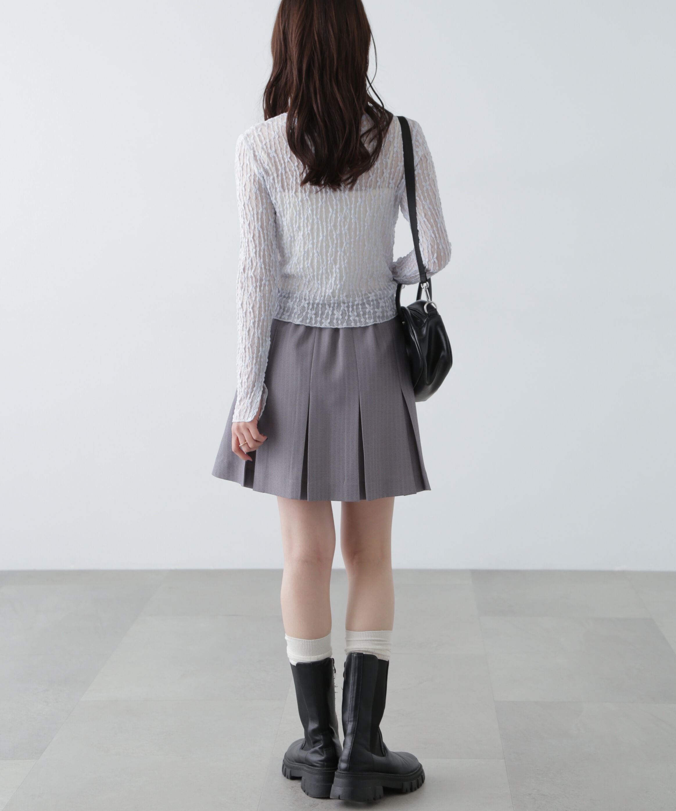  「ボックスプリーツミニスカート」|スカート|