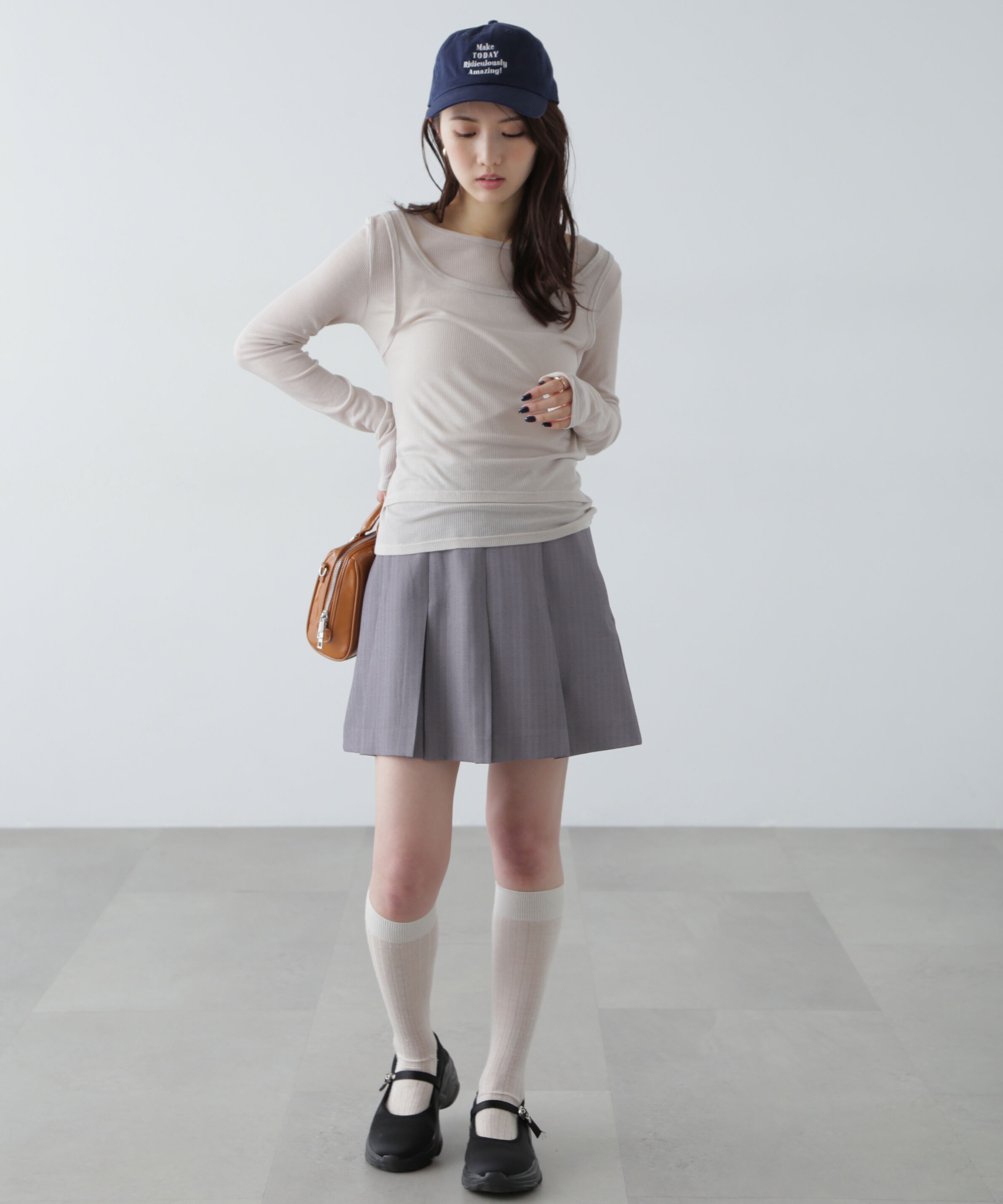  「ボックスプリーツミニスカート」|スカート|