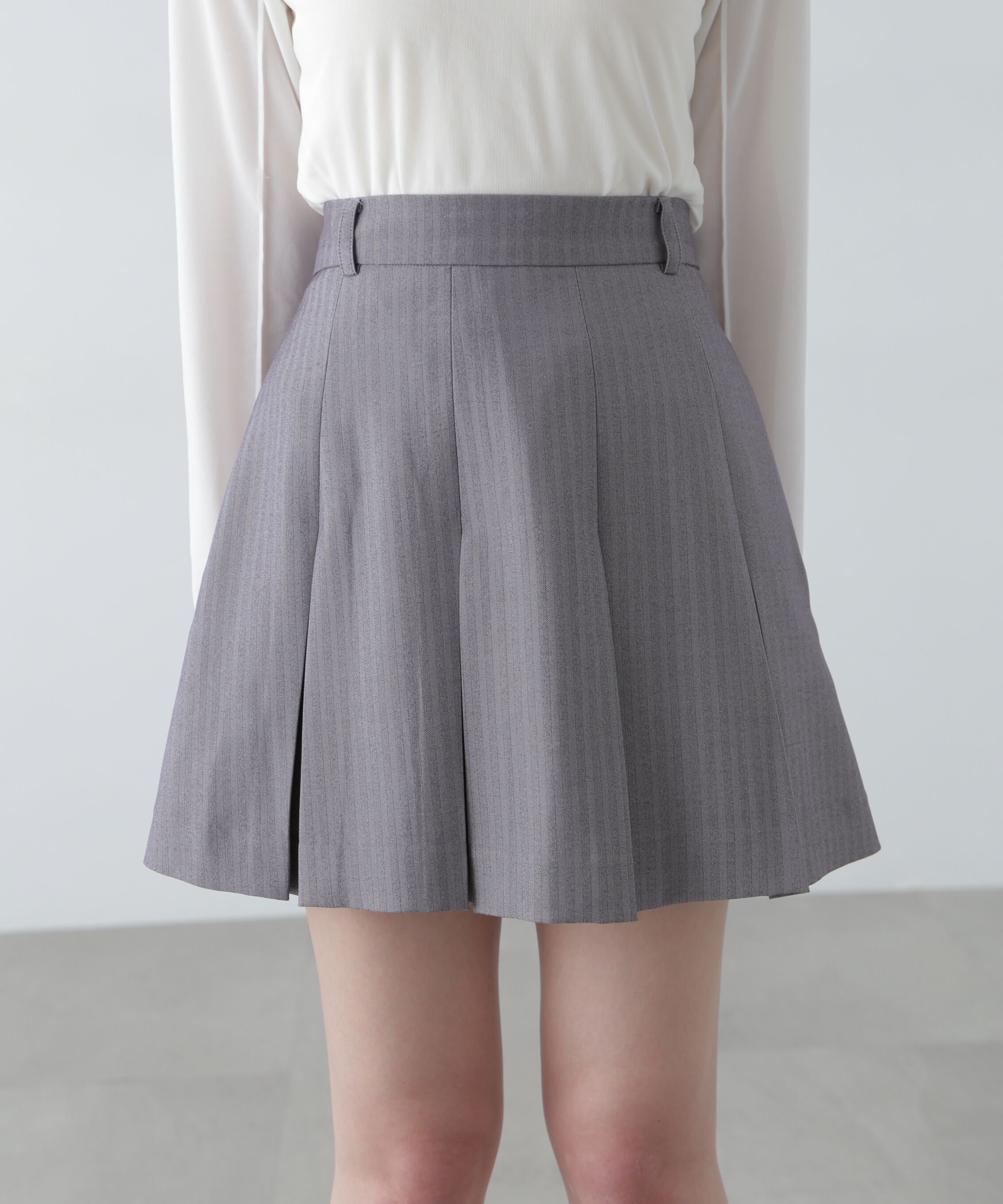  「ボックスプリーツミニスカート」|スカート|