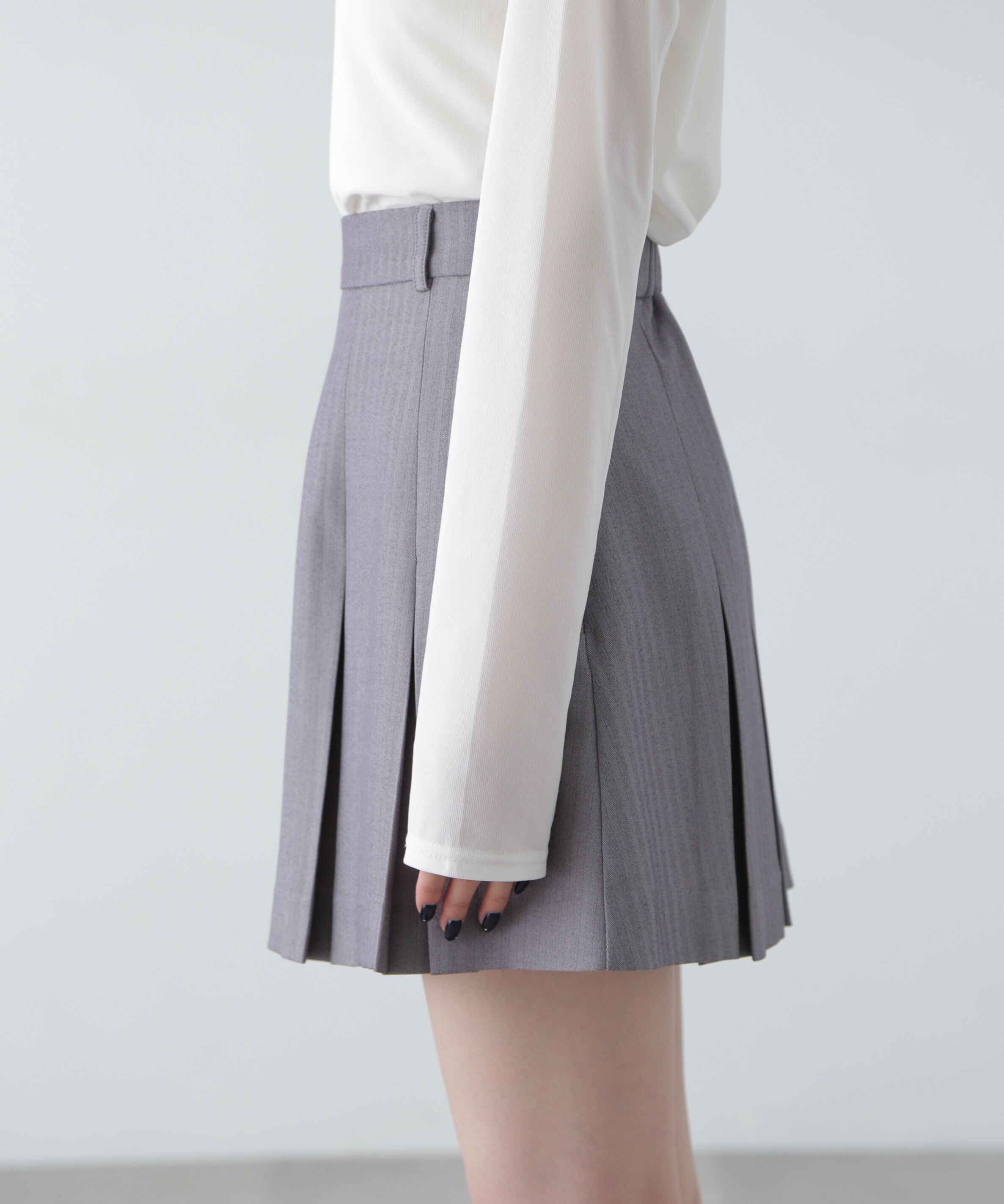  「ボックスプリーツミニスカート」|スカート|