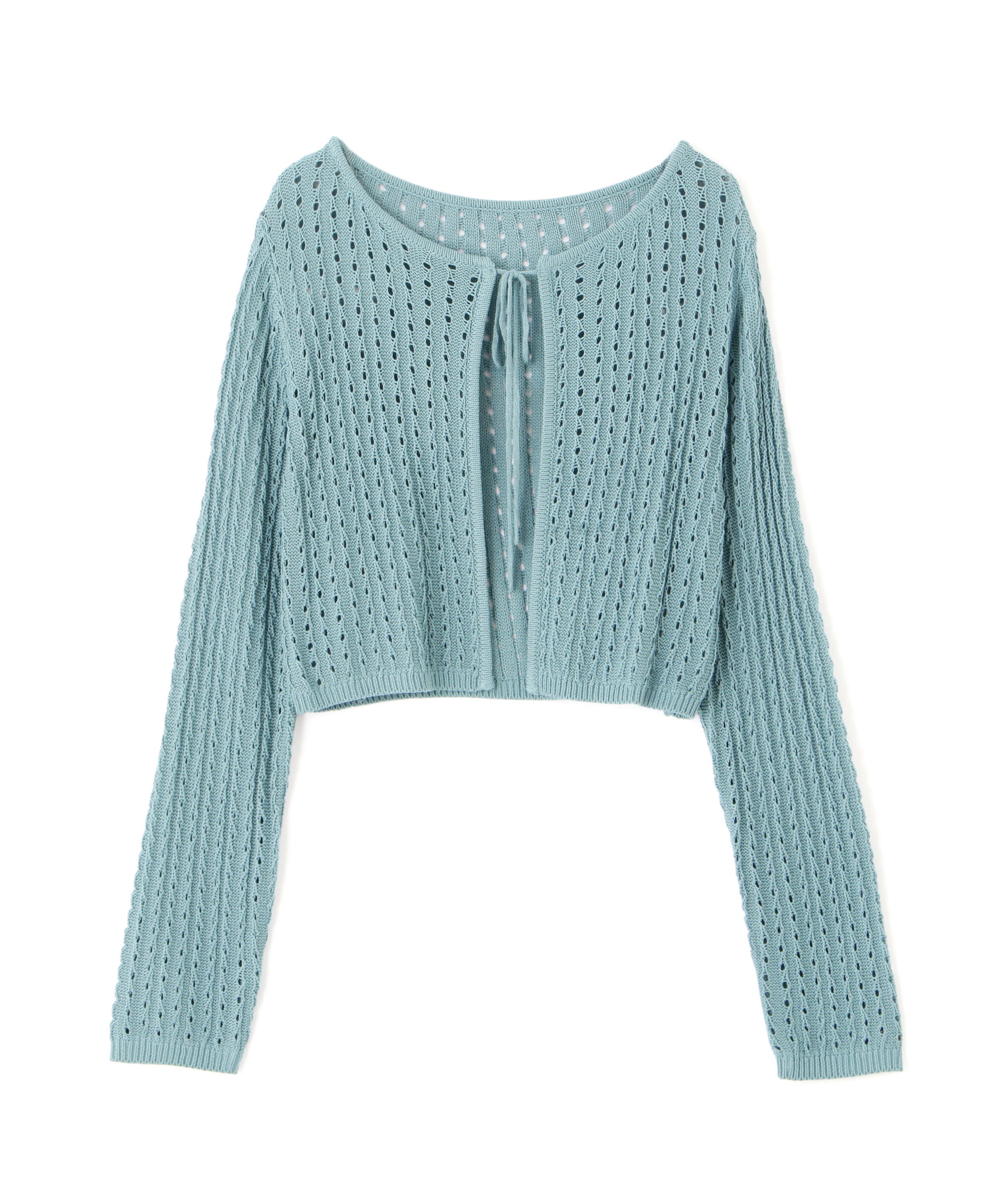  「透かし編みリボンボレロ」|ニット・セーター|