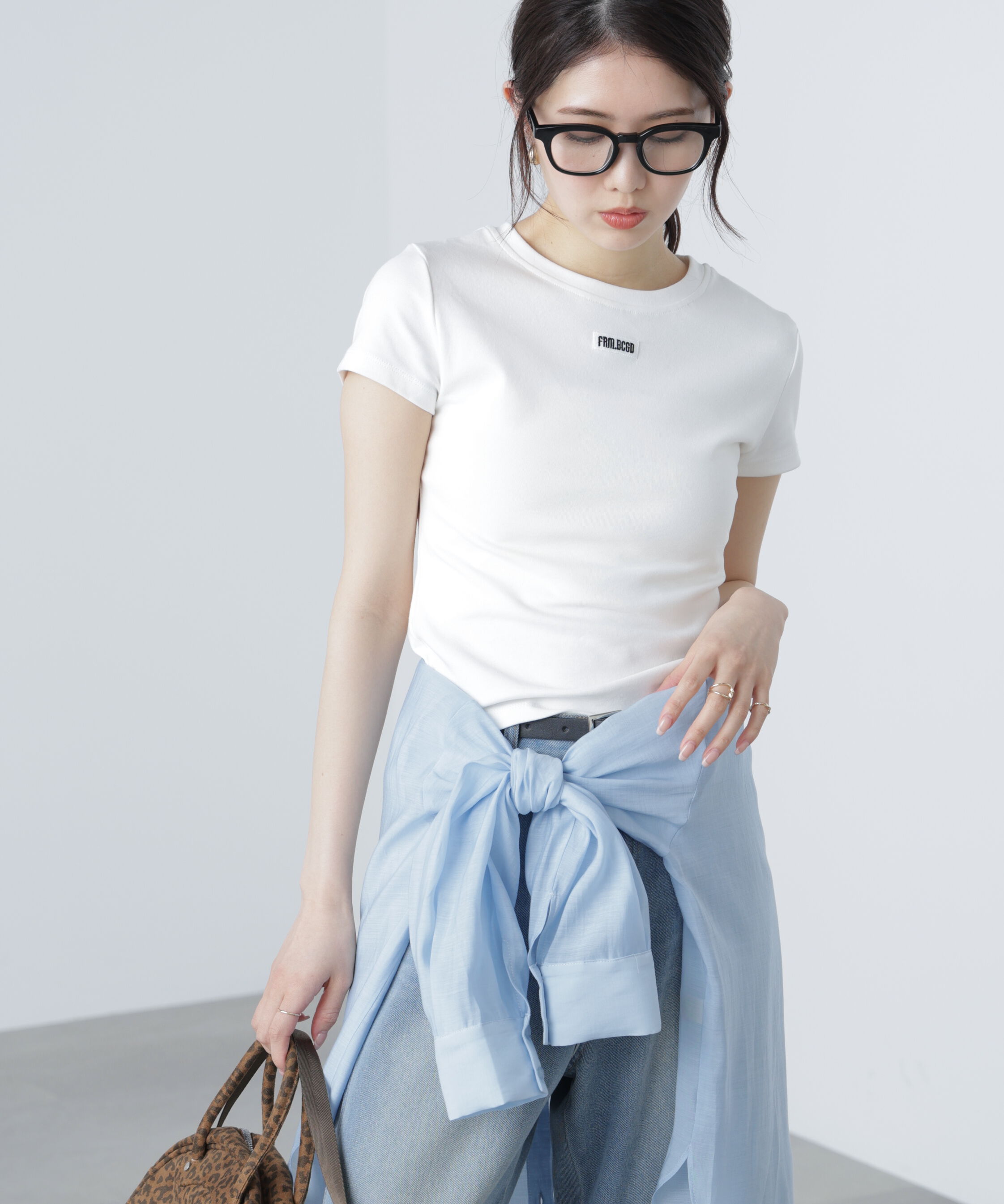  「ロゴ刺繍タグTシャツ」|Tシャツ・カットソー|