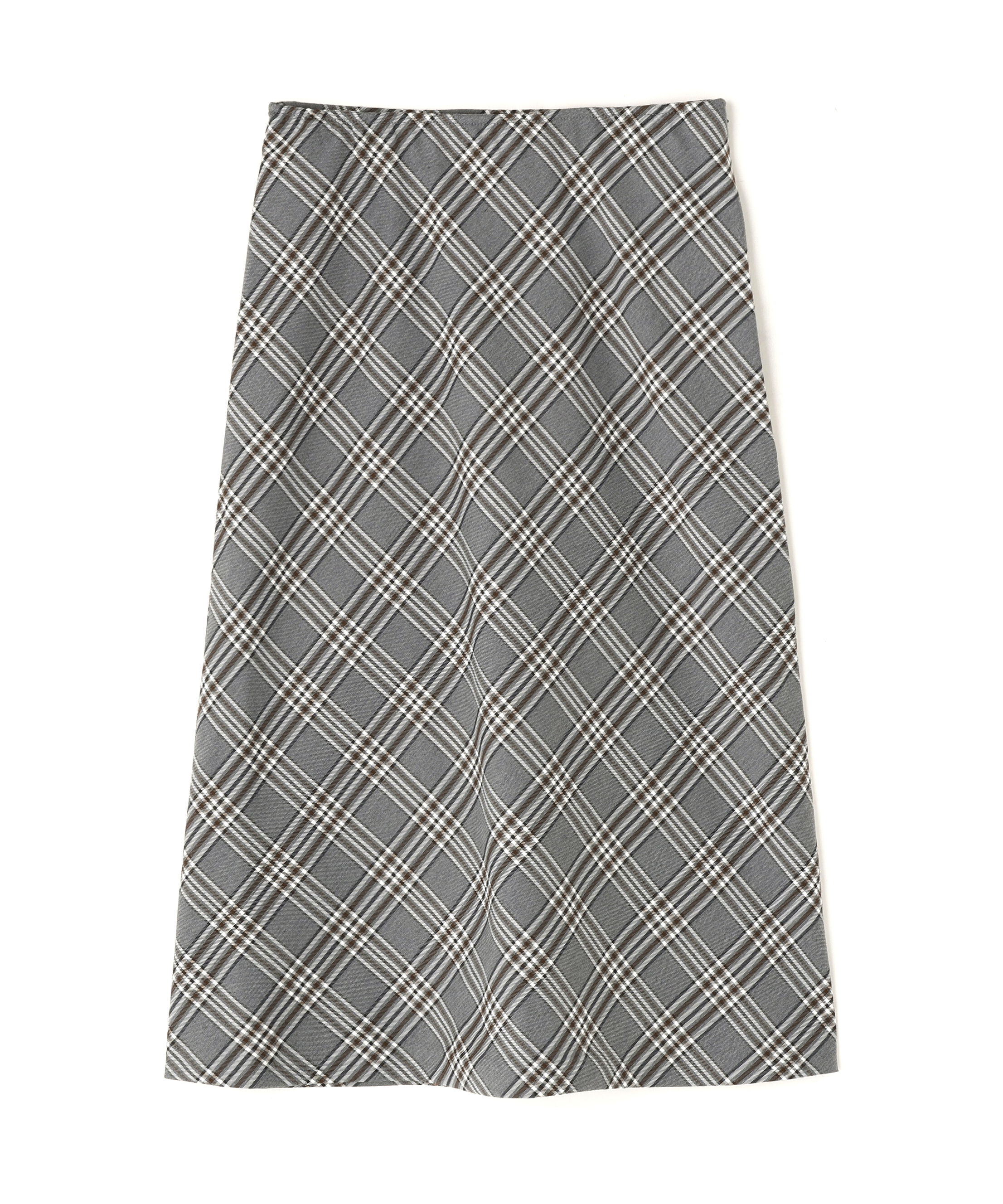  「バイアスミディチェックスカート」|スカート|