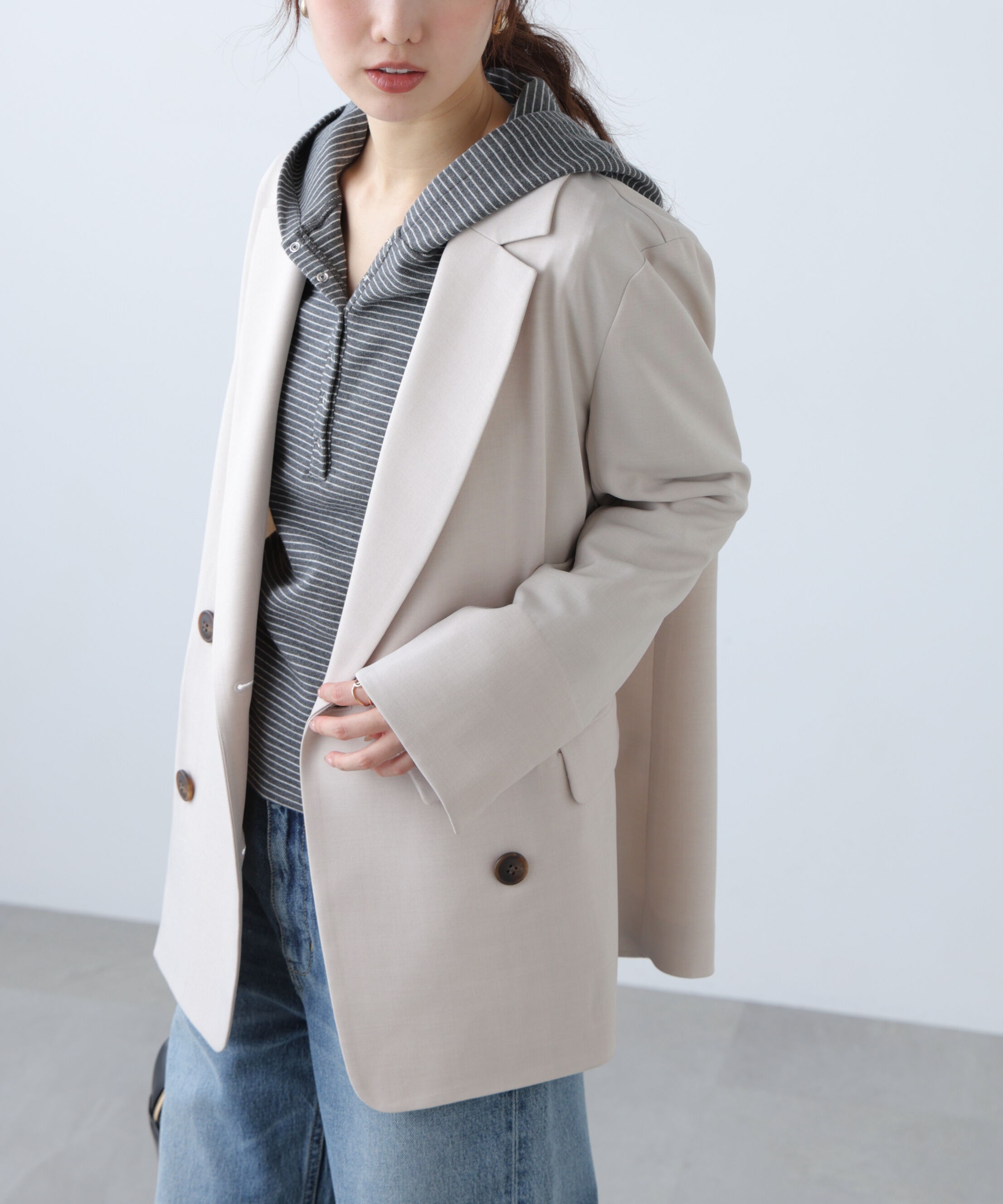  「梳毛調合繊ダブルブレストジャケット」|その他|