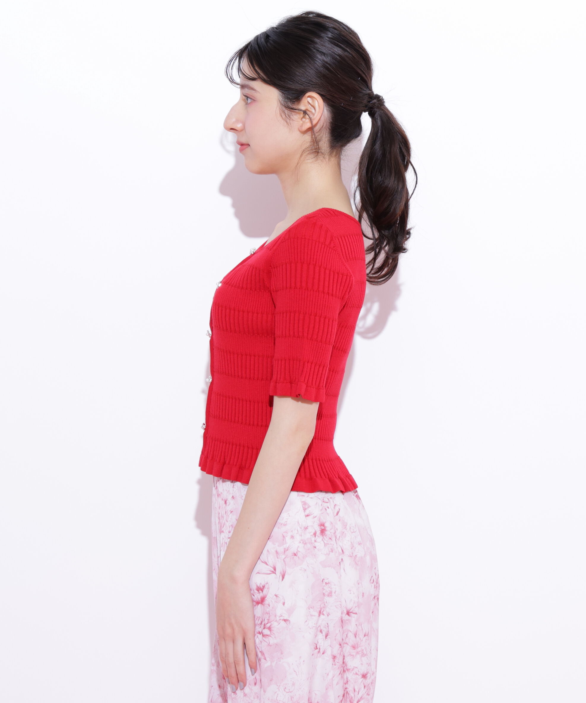  「前後2way変形リブニット」|ニット・セーター|