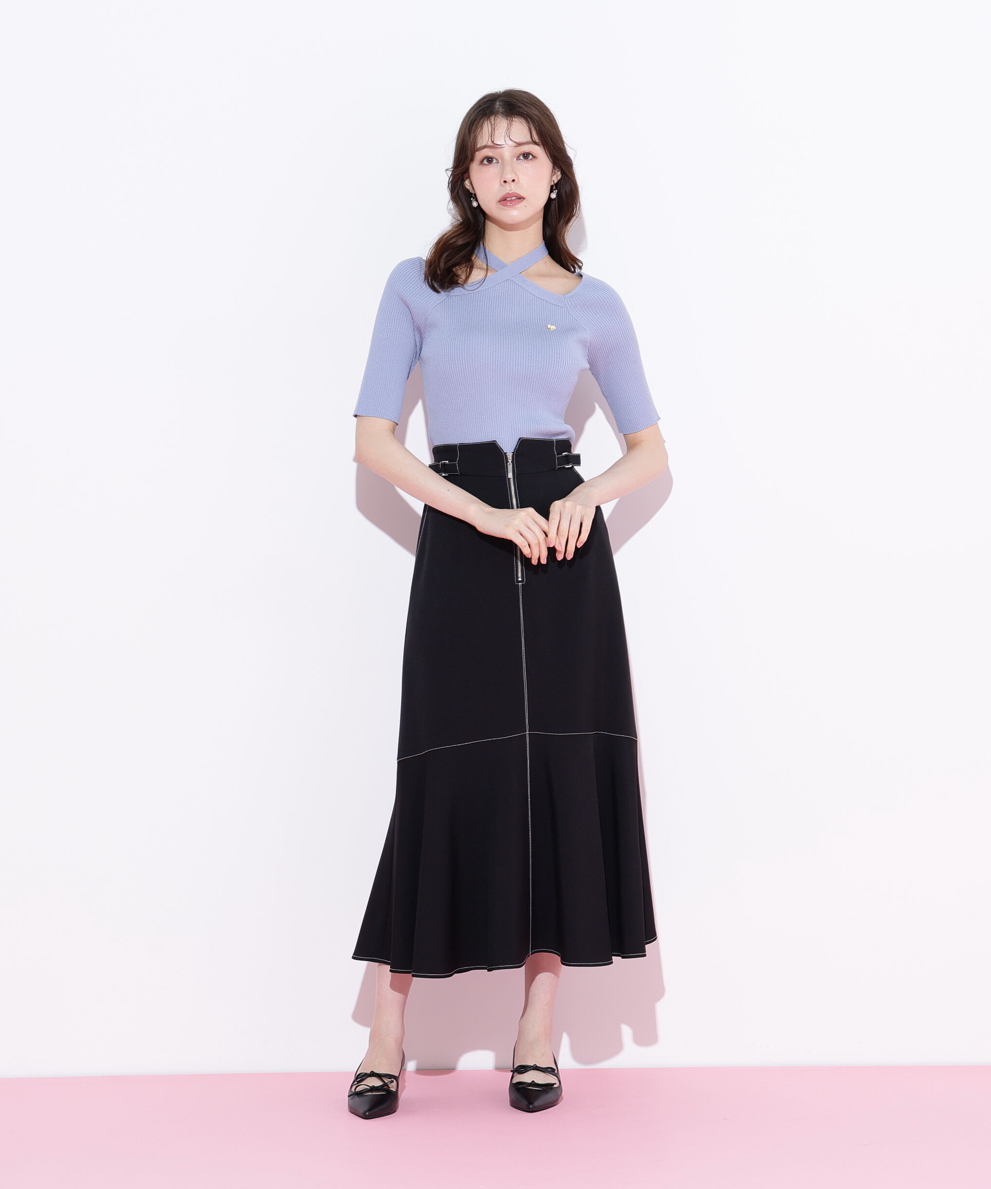  「ホルターネックニットトップス」|ニット・セーター|