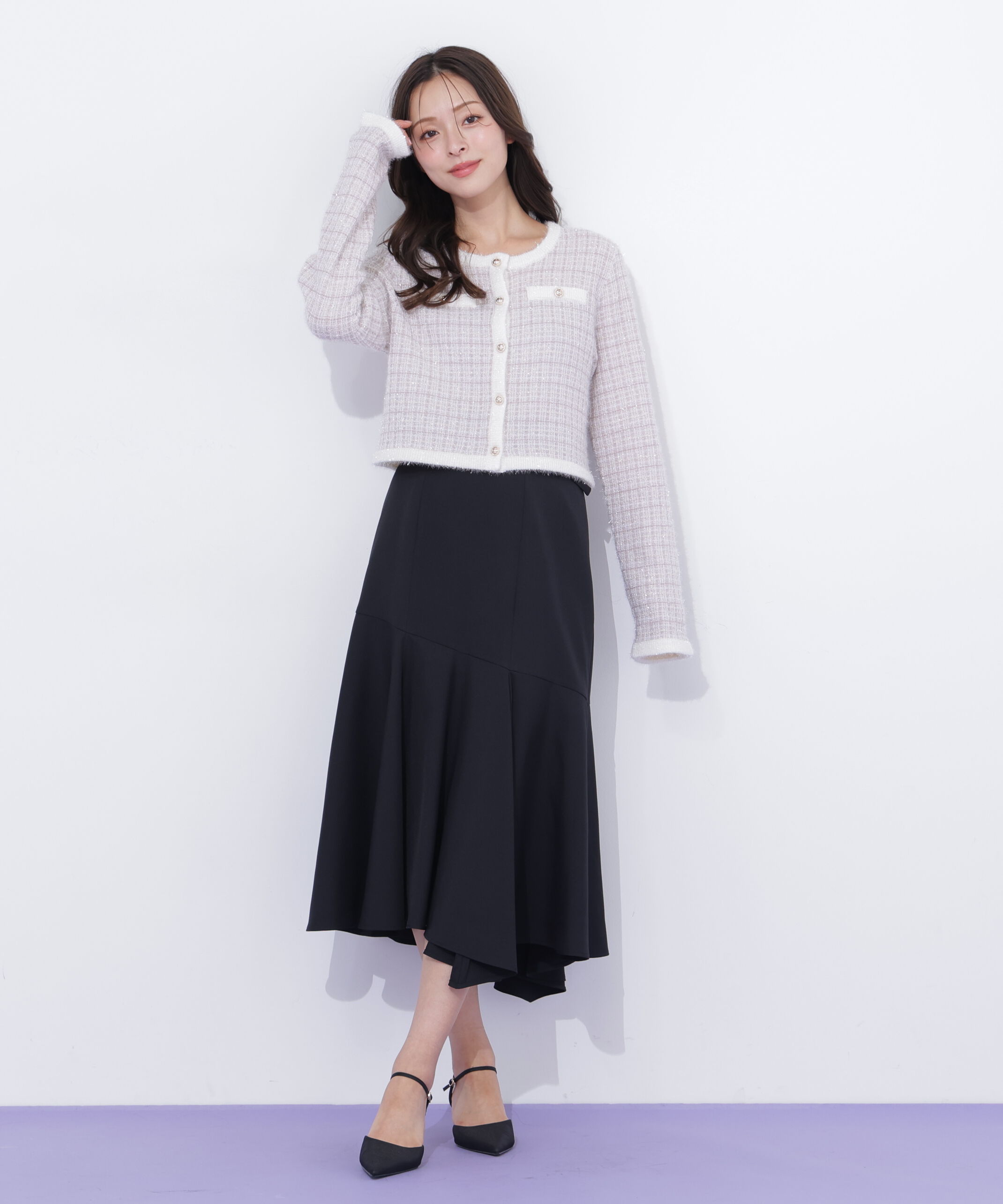  「イレギュラーヘムマーメイドスカート」|スカート|ブラック