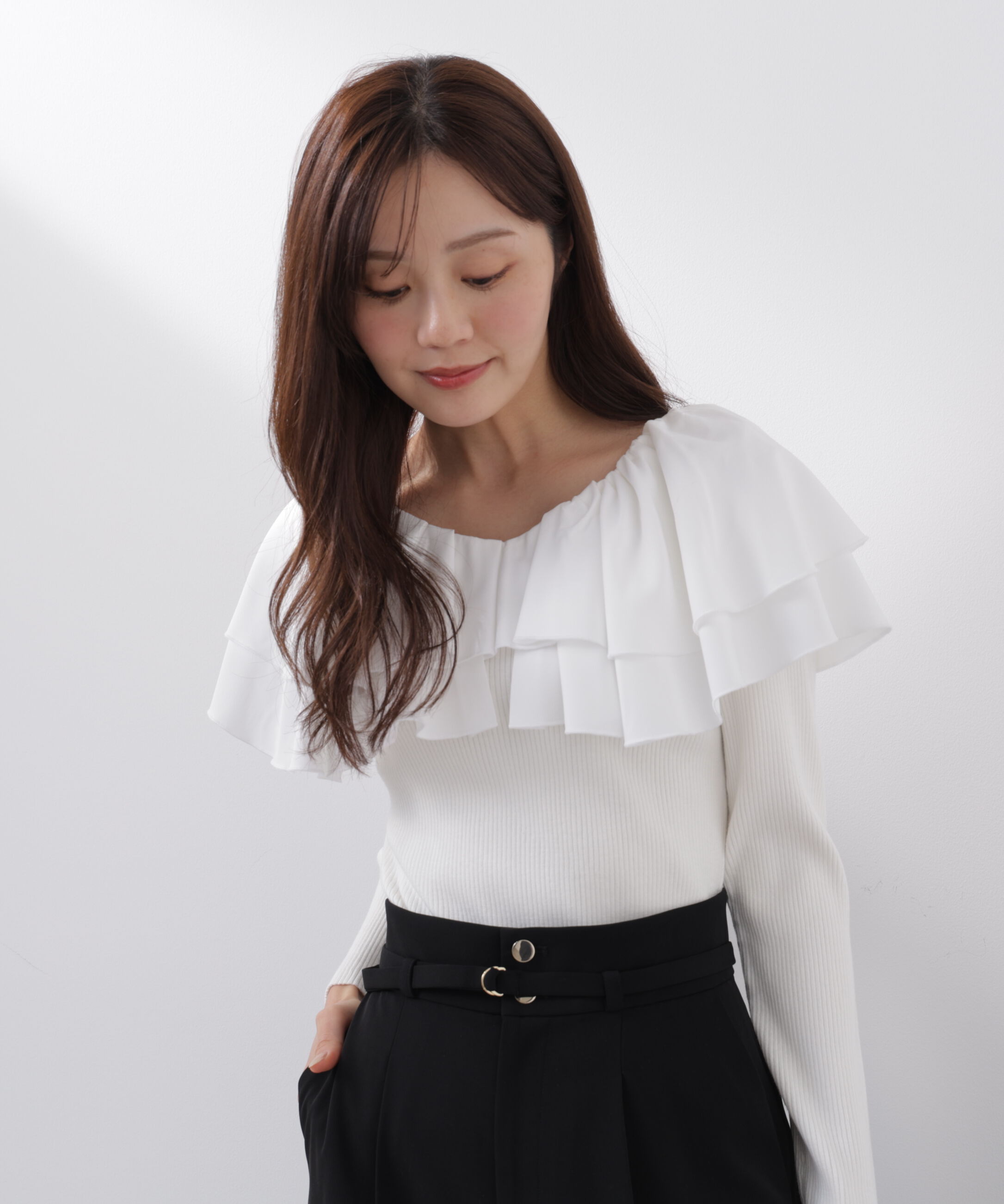 PROPORTION BODY DRESSING「ボリュームラッフルニット　　26SS」|ニット・セーター|