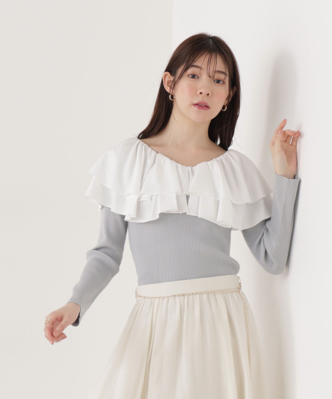 PROPORTION BODY DRESSING「ボリュームラッフルニット　　26SS」|ニット・セーター|