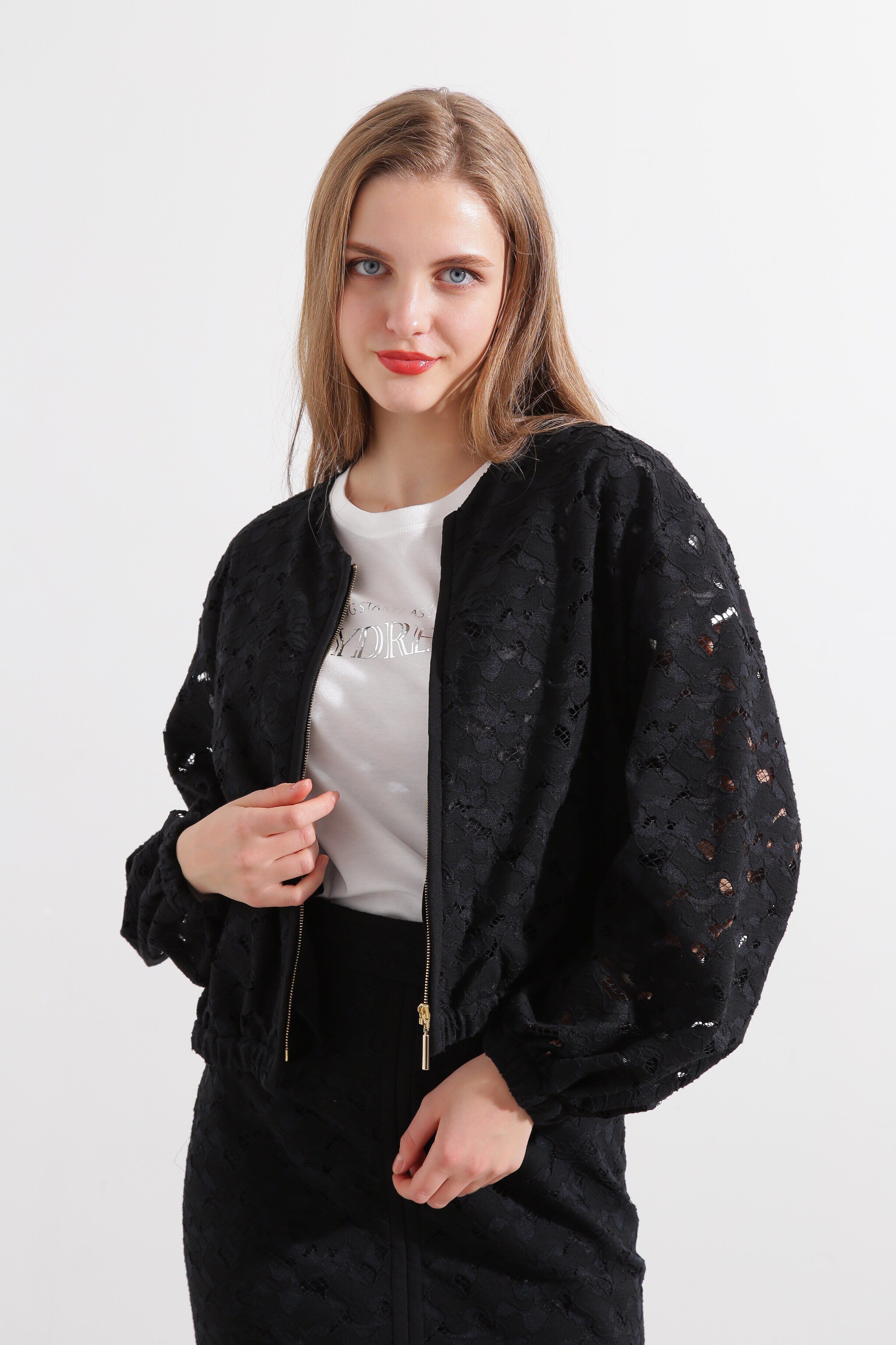  「◆レースジップブルゾン」|ブルゾン・スタジャン|