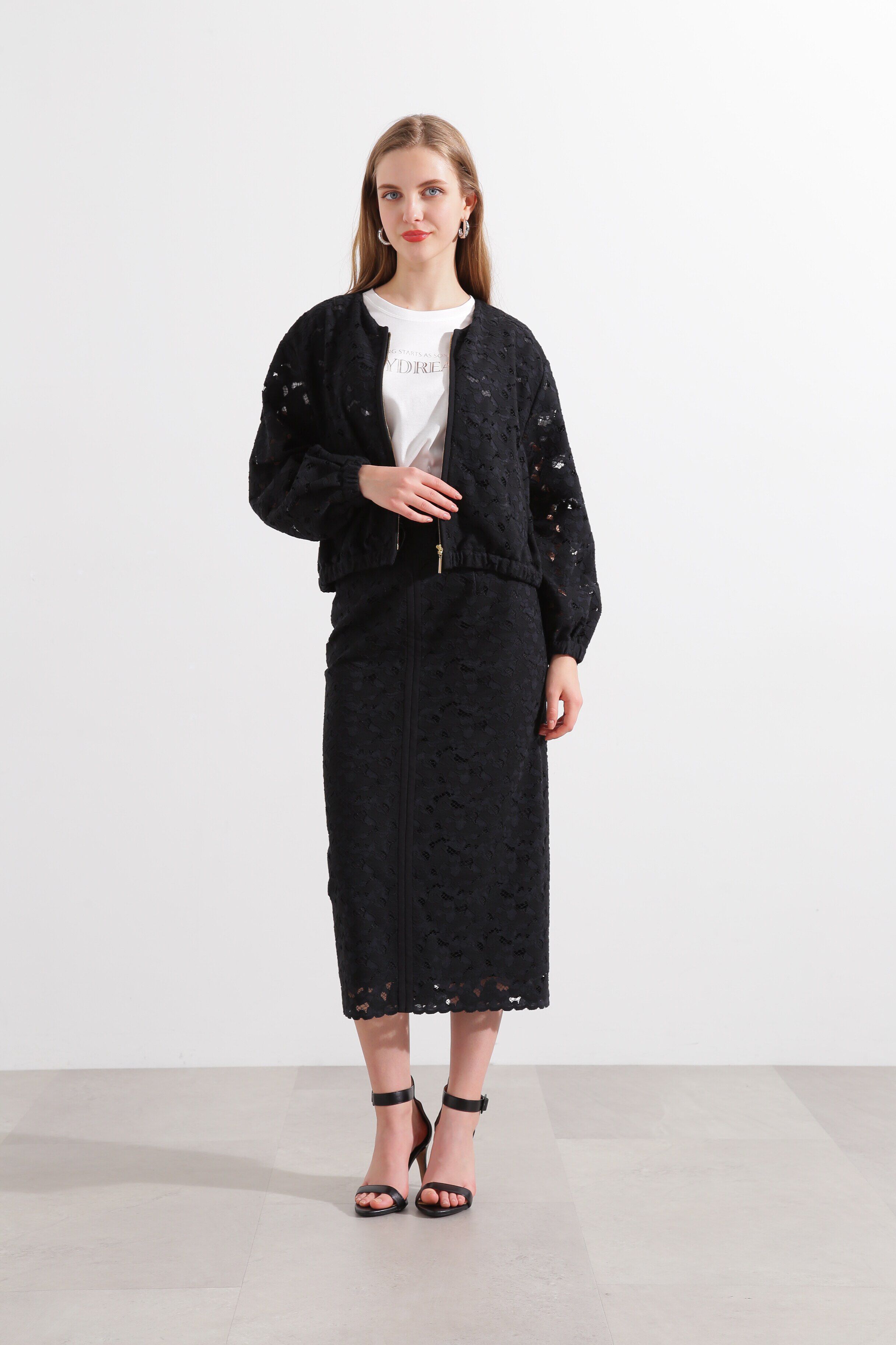  「◆レースジップブルゾン」|ブルゾン・スタジャン|