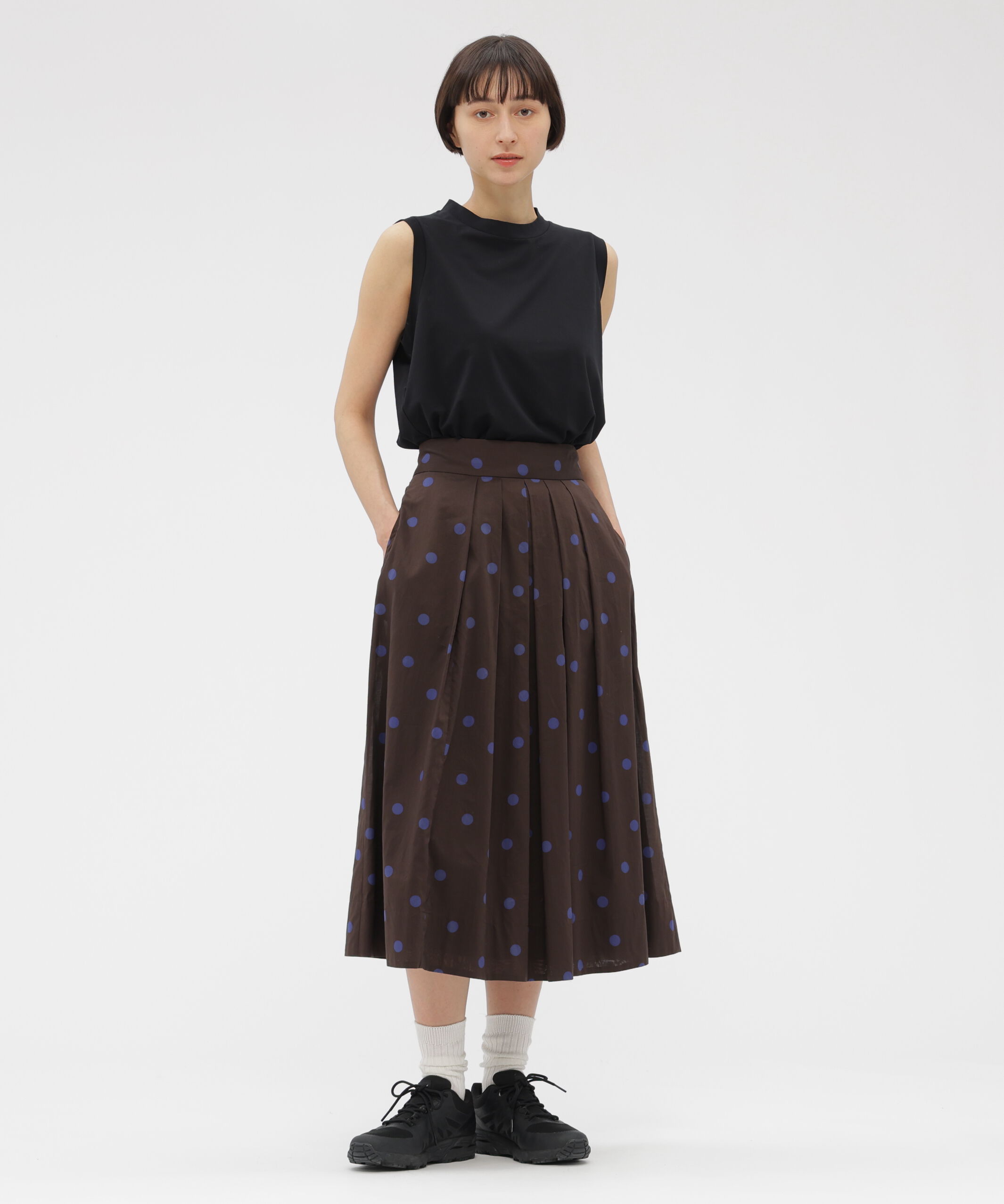  「POLKA DOT COTTON POPLIN SKIRT」|スカート|