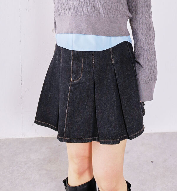 archives「デニムプリーツミニスカート」|スカート|