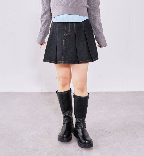 archives「デニムプリーツミニスカート」|スカート|