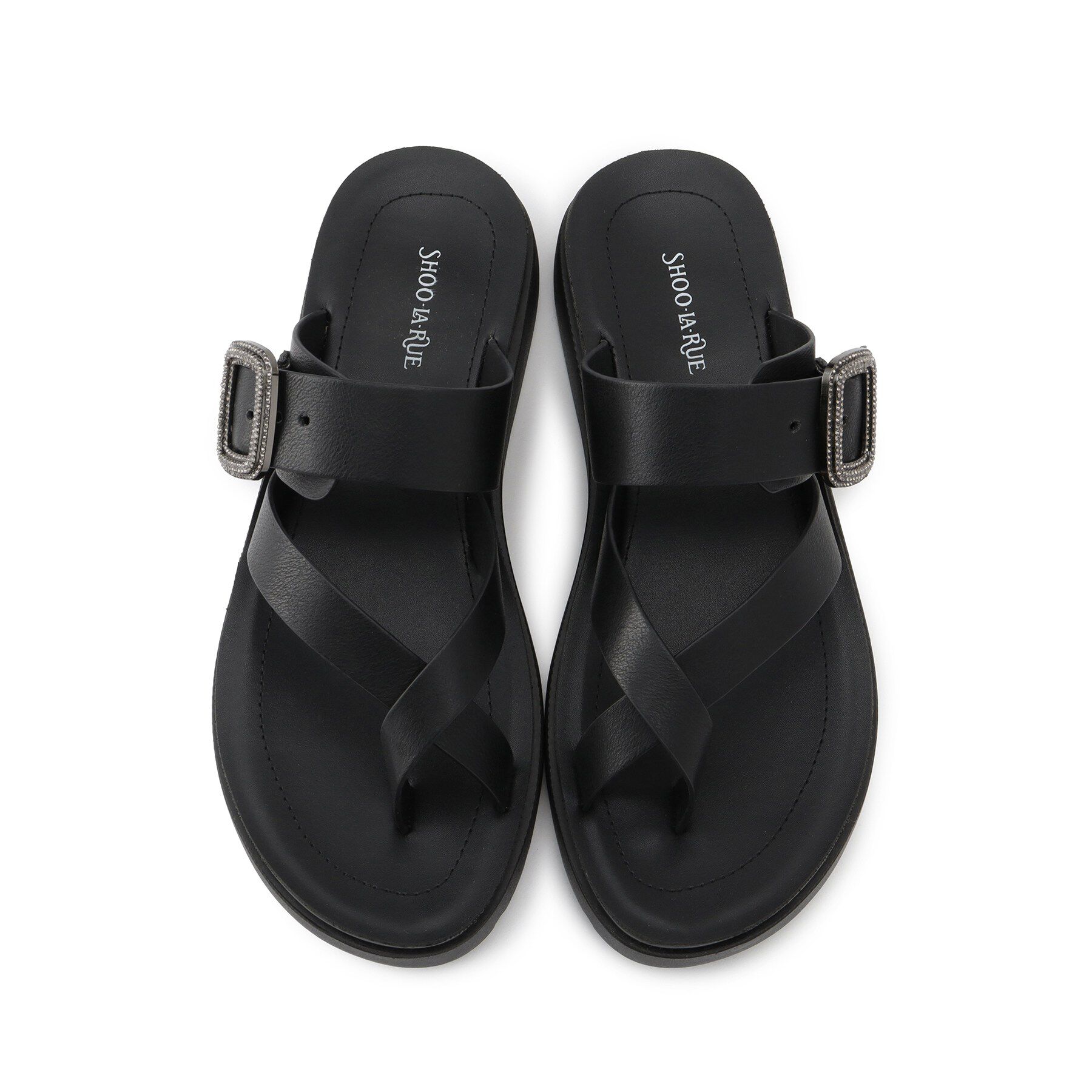 SHOO･LA･RUE「キラキラベルトがアクセント 親指トングサンダル」|サンダル|