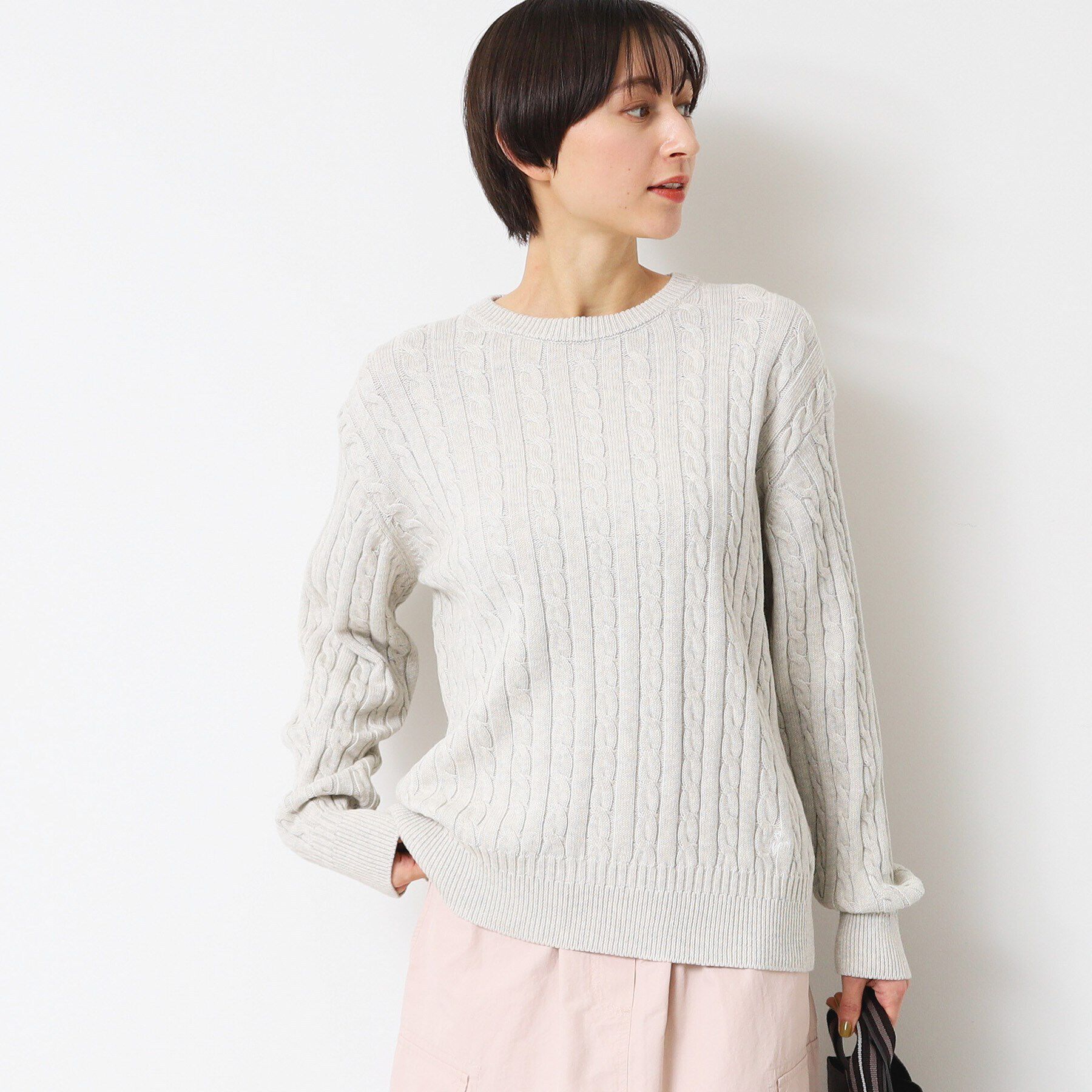 Dessin「ケーブルニット」|ニット・セーター|グレージュ(050)