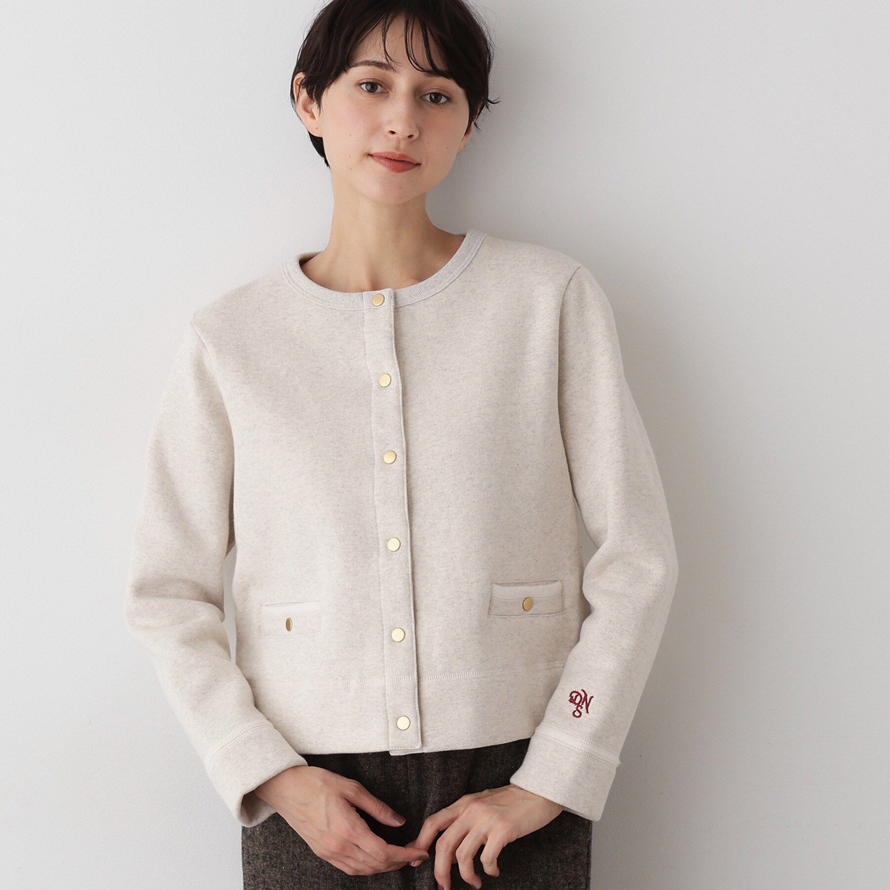 Dessin「【日本製/洗える】吊り裏毛カーディガン」|カーディガン|ライトベージュ(05