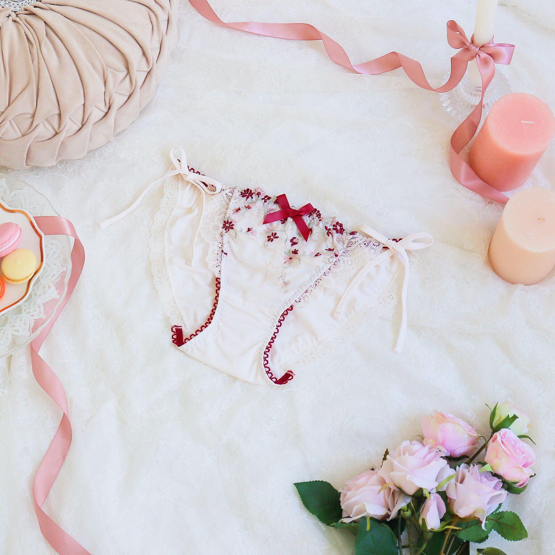 Risa Magli「ティナ リボンショーツ」|インナー|レッド(061)