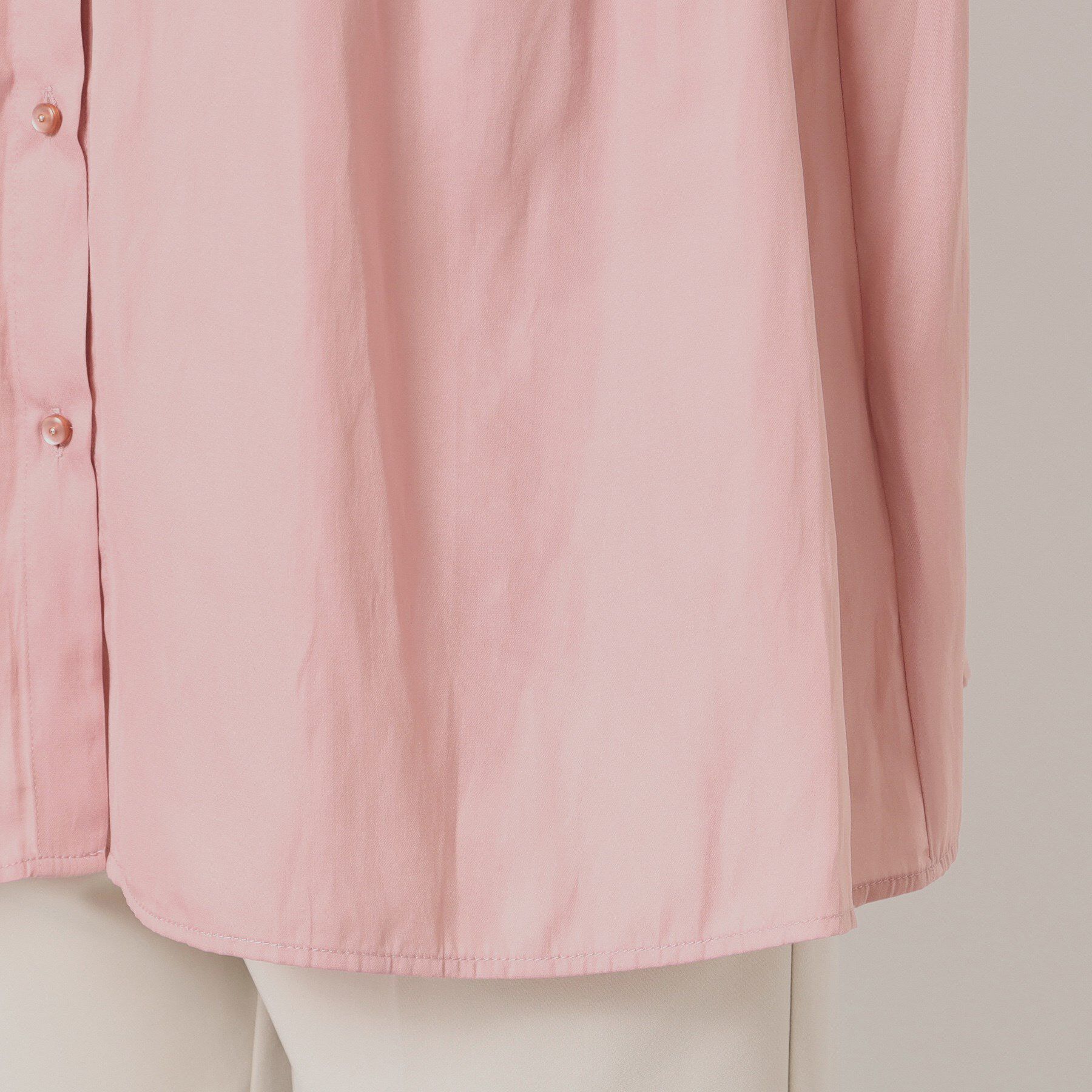 ITS&rsquo;DEMO「【手洗い可】サテンフレア袖ブラウス」|シャツ・ブラウス|