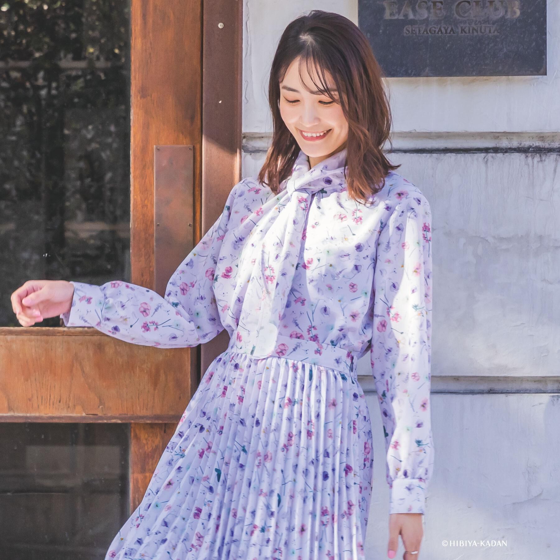 ITS&rsquo;DEMO「【ITS&rsquo;DEMO &times; HIBIYA－KADAN】楊柳ボウタイブラウス」|シャツ・ブラウス|