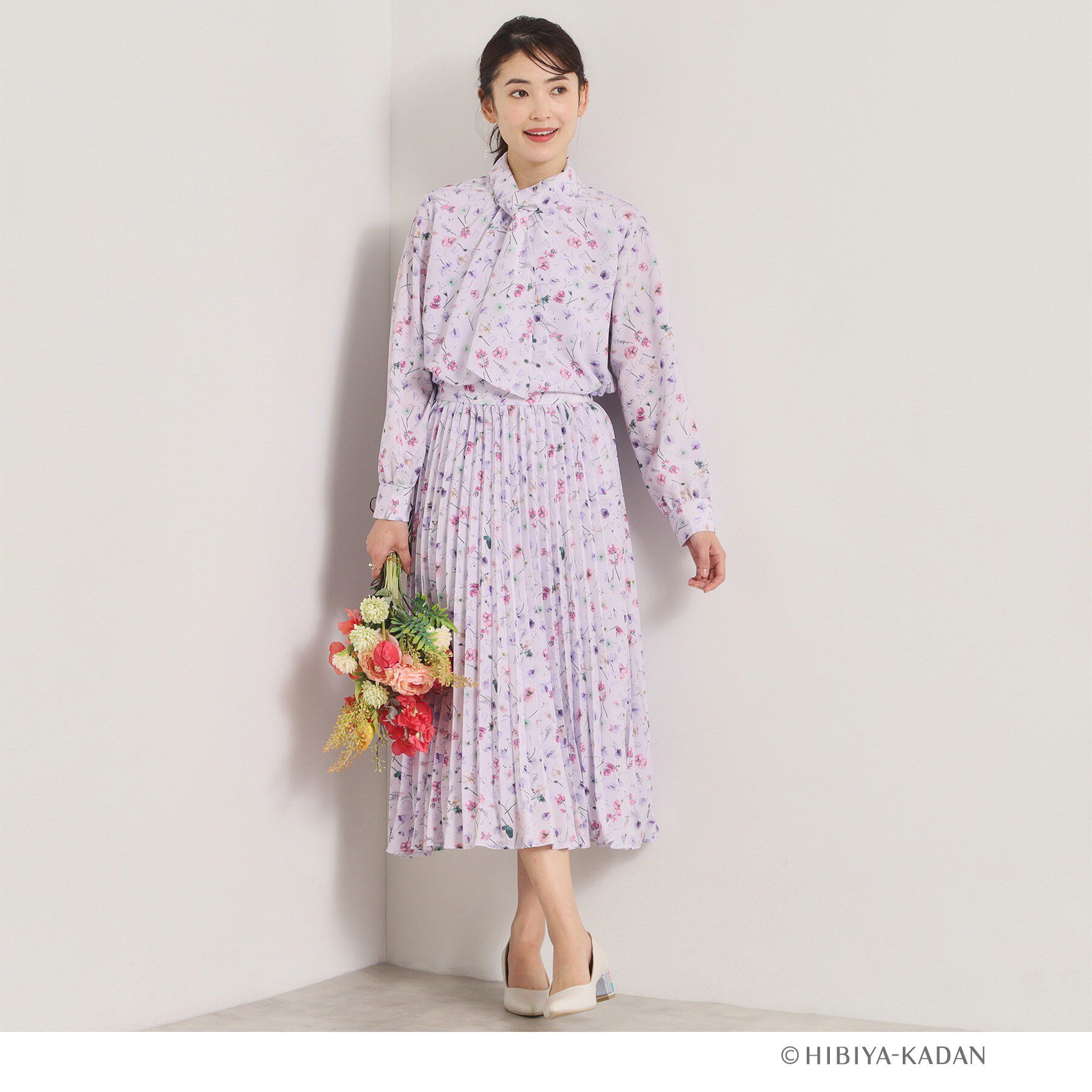 ITS&rsquo;DEMO「【ITS&rsquo;DEMO &times; HIBIYA－KADAN】楊柳ボウタイブラウス」|シャツ・ブラウス|