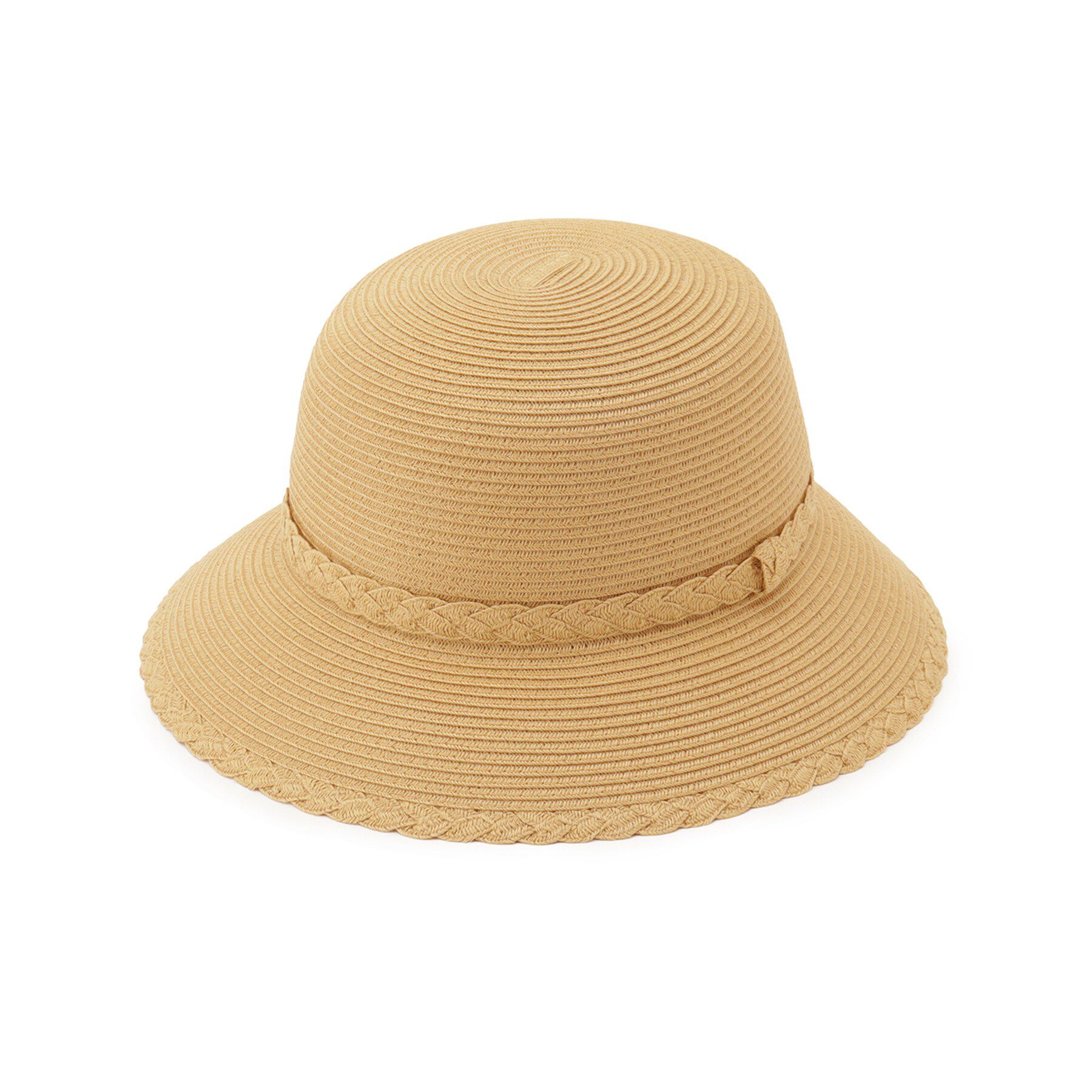 ITS&rsquo;DEMO「ウォッシャブル三つ編みハット」|ハット|キャメルブラウン(0