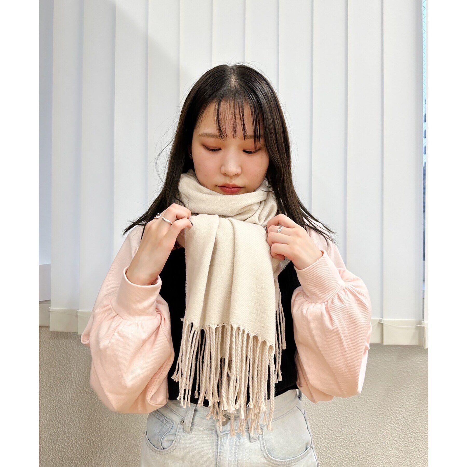 Ober Tashe「洗えるシンプルカラーストール 累計販売約5000枚【防寒／マフラー／無地／ギフト】」|ストール|