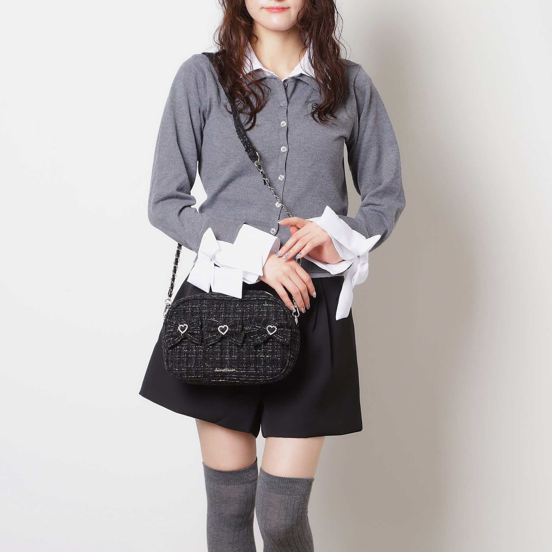 Ober Tashe「ツイードリボンショルダーバッグ」|ショルダー・メッセンジャー|