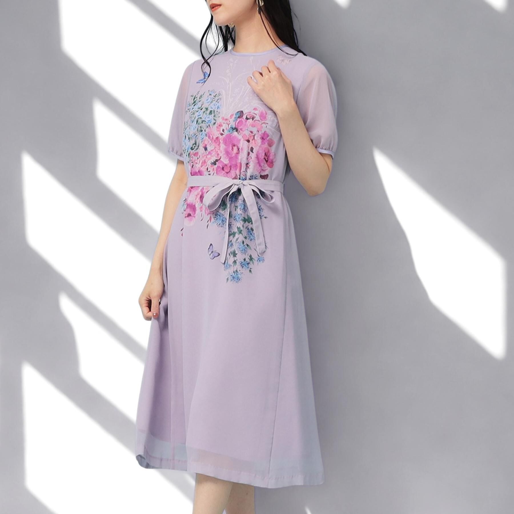 SunaUna「【co creation and yours／SS～L】パネル柄ワンピース」|ワンピース|ピンク(171)