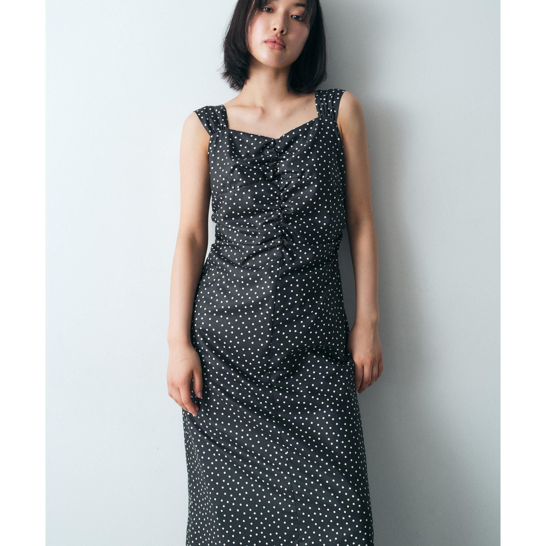 CODE A「polka dot dress」|ワンピース|ブラック(119)