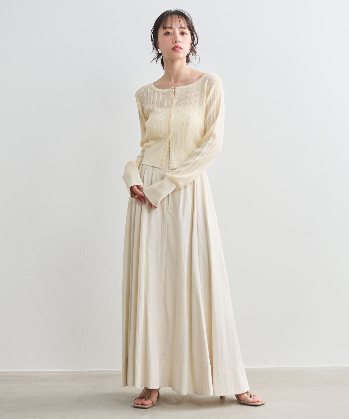 COCO DEAL「コルセットリブフレアスカート」|スカート|