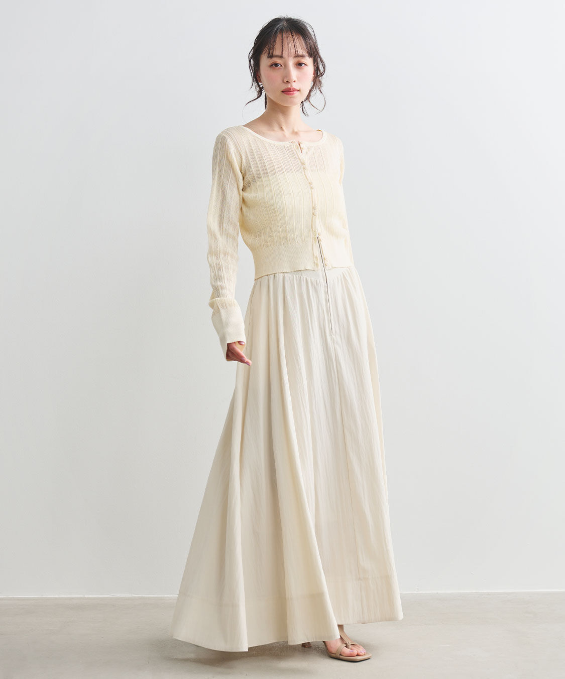 COCO DEAL「コルセットリブフレアスカート」|スカート|