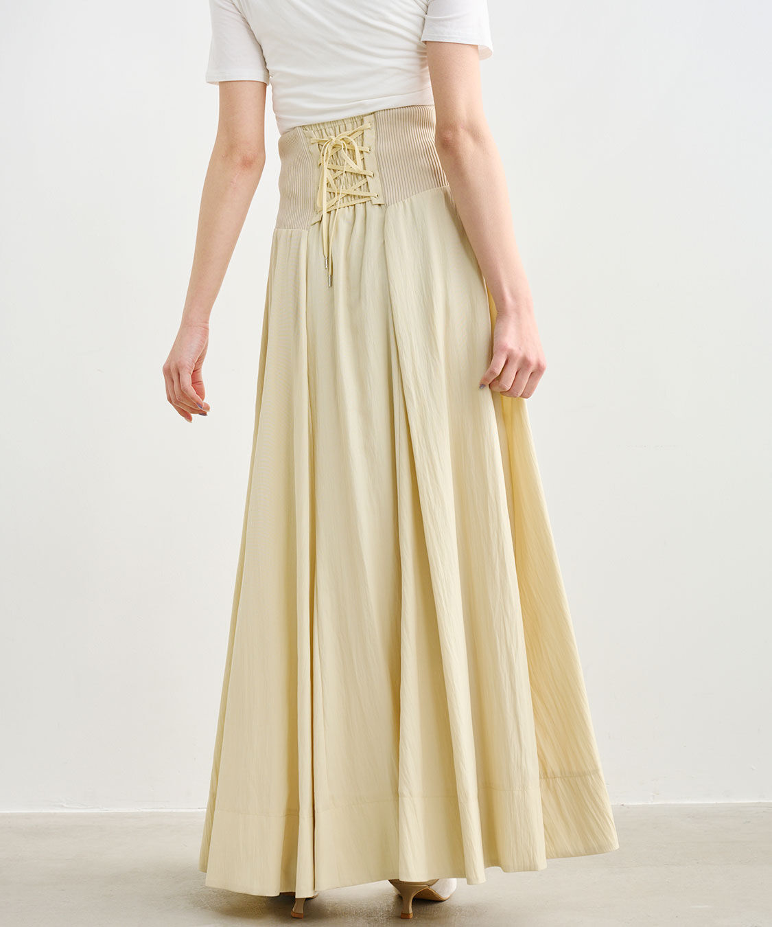 COCO DEAL「コルセットリブフレアスカート」|スカート|