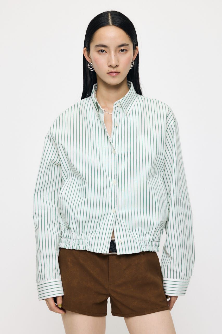 MOUSSY「BUTTON DOWN SHIRT ブルゾン」|シャツ・ブラウス|