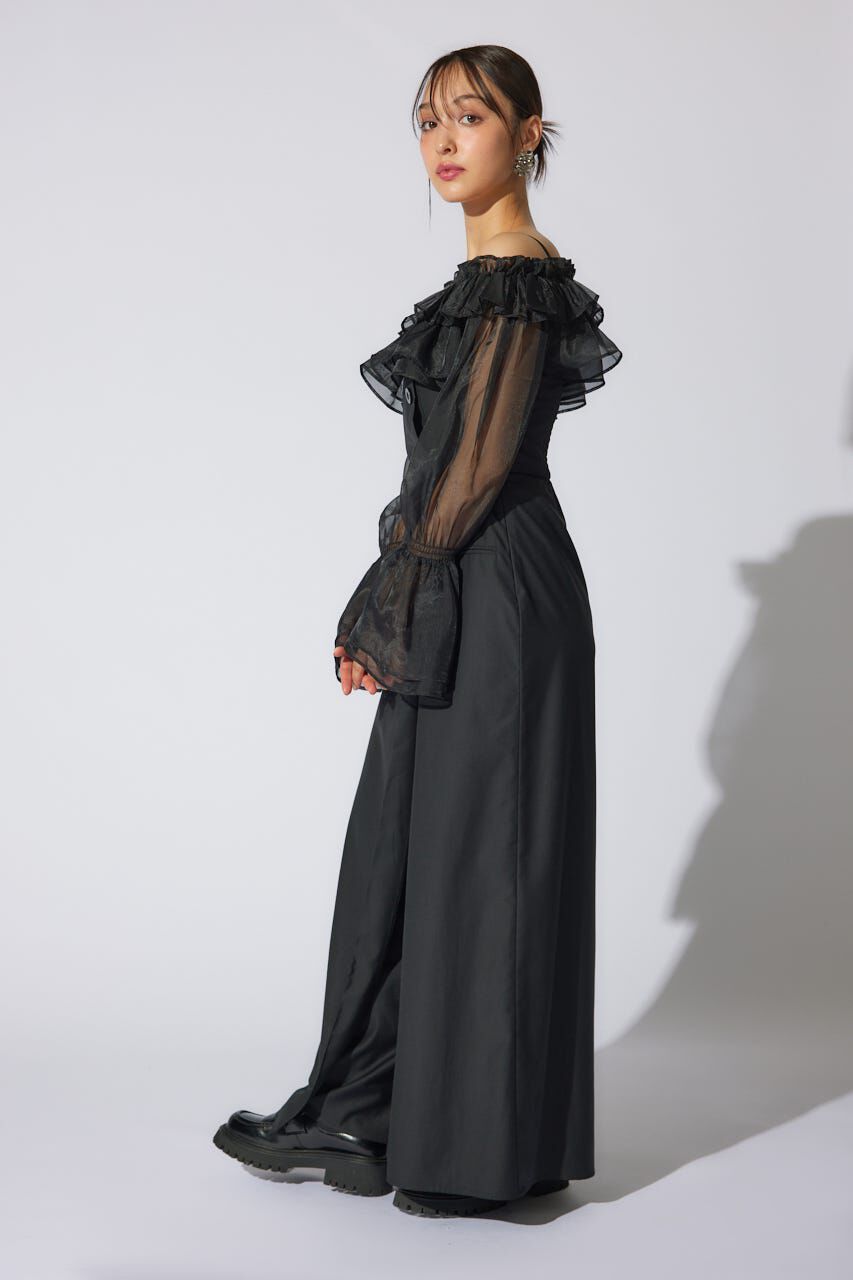 rienda「フリルカーディガンSETロンパース」|ワンピース|