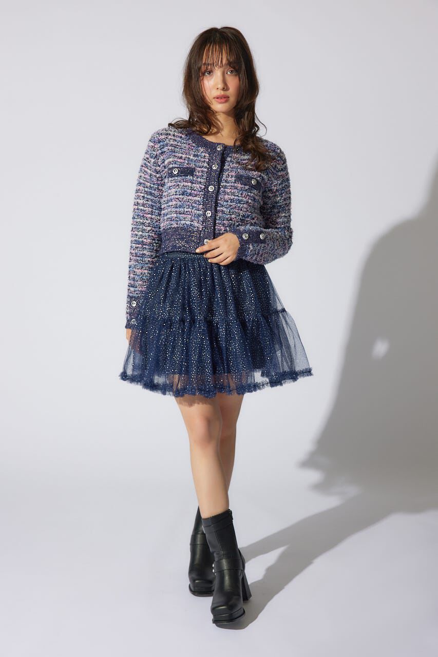 rienda「ボリュームチュールミニスコートショートパンツ」|その他|NVY