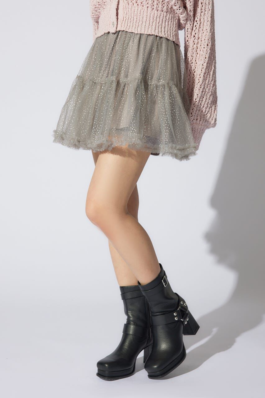 rienda「ボリュームチュールミニスコートショートパンツ」|その他|