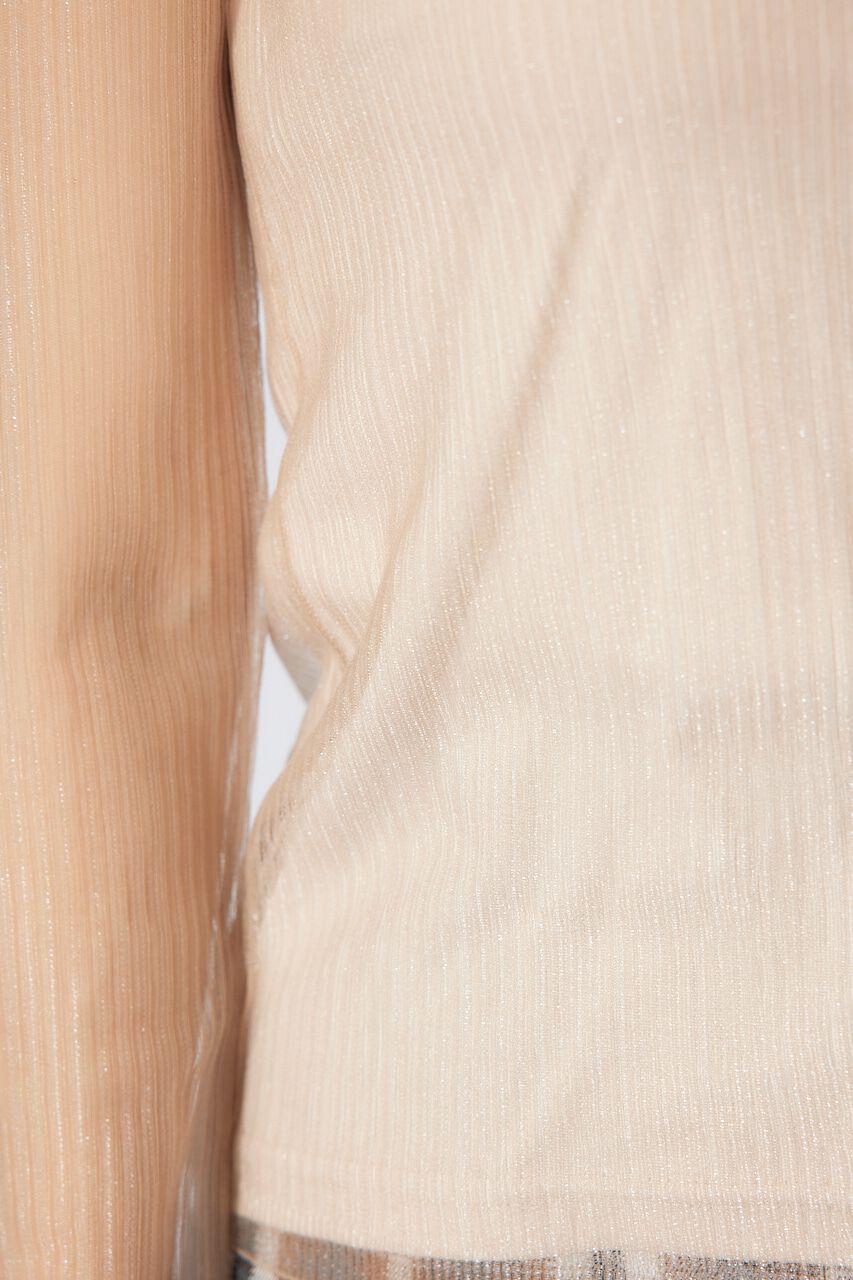 rienda「ランダムリブシアーニットトップス」|ニット・セーター|