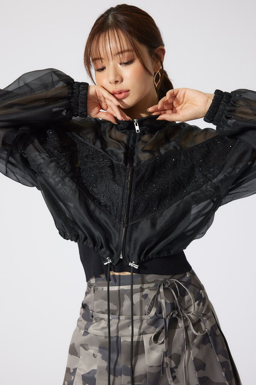 rienda「レースコンビシアーブルゾン」|ブルゾン・スタジャン|