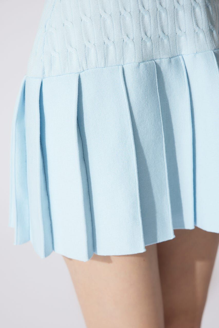 rienda「スキッパーデザインニットミニワンピース」|ワンピース|