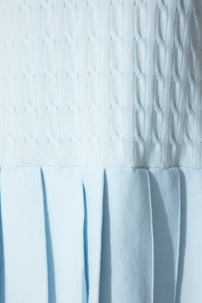 rienda「スキッパーデザインニットミニワンピース」|ワンピース|