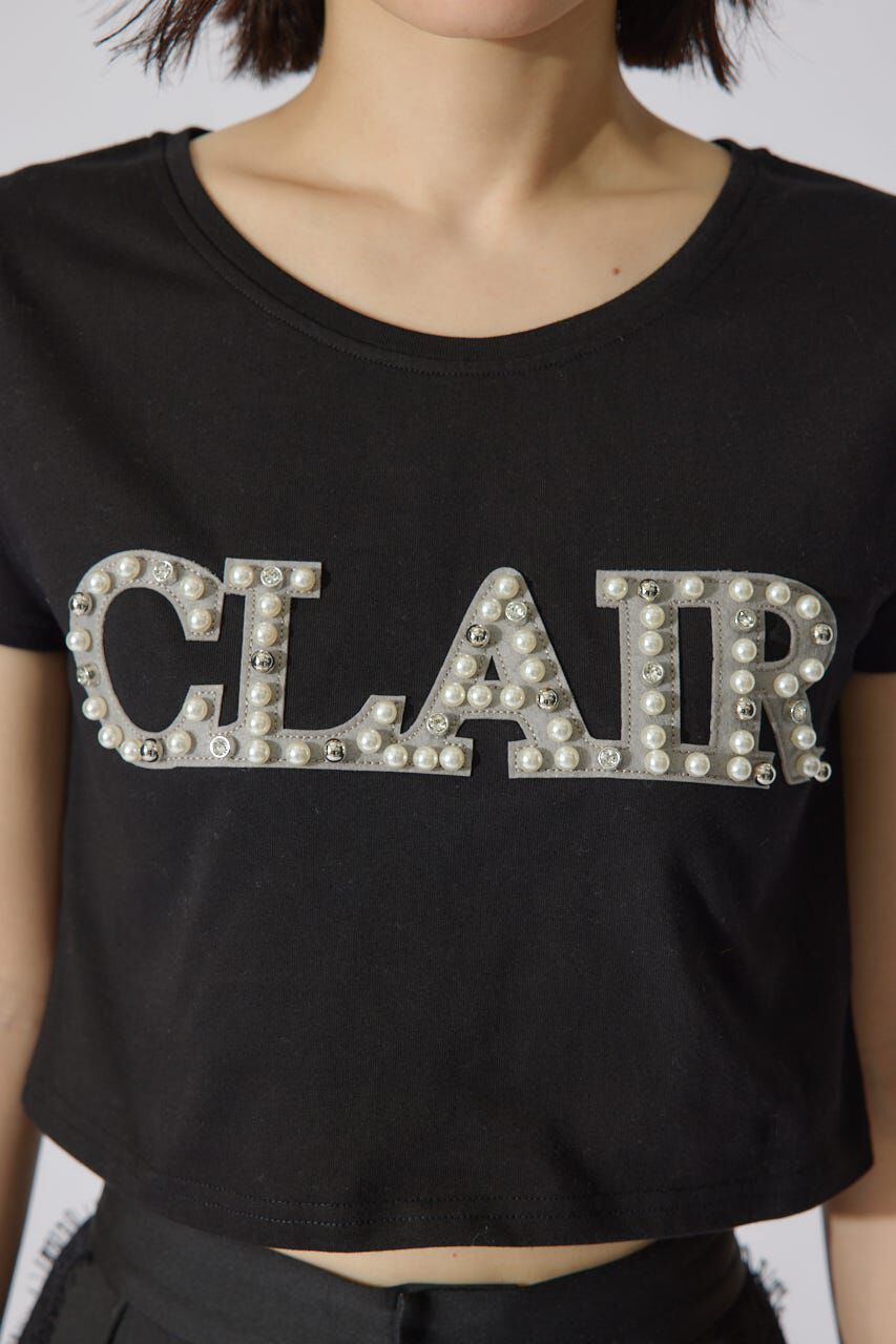 rienda「スランクビジューショートTシャツ」|Tシャツ・カットソー|