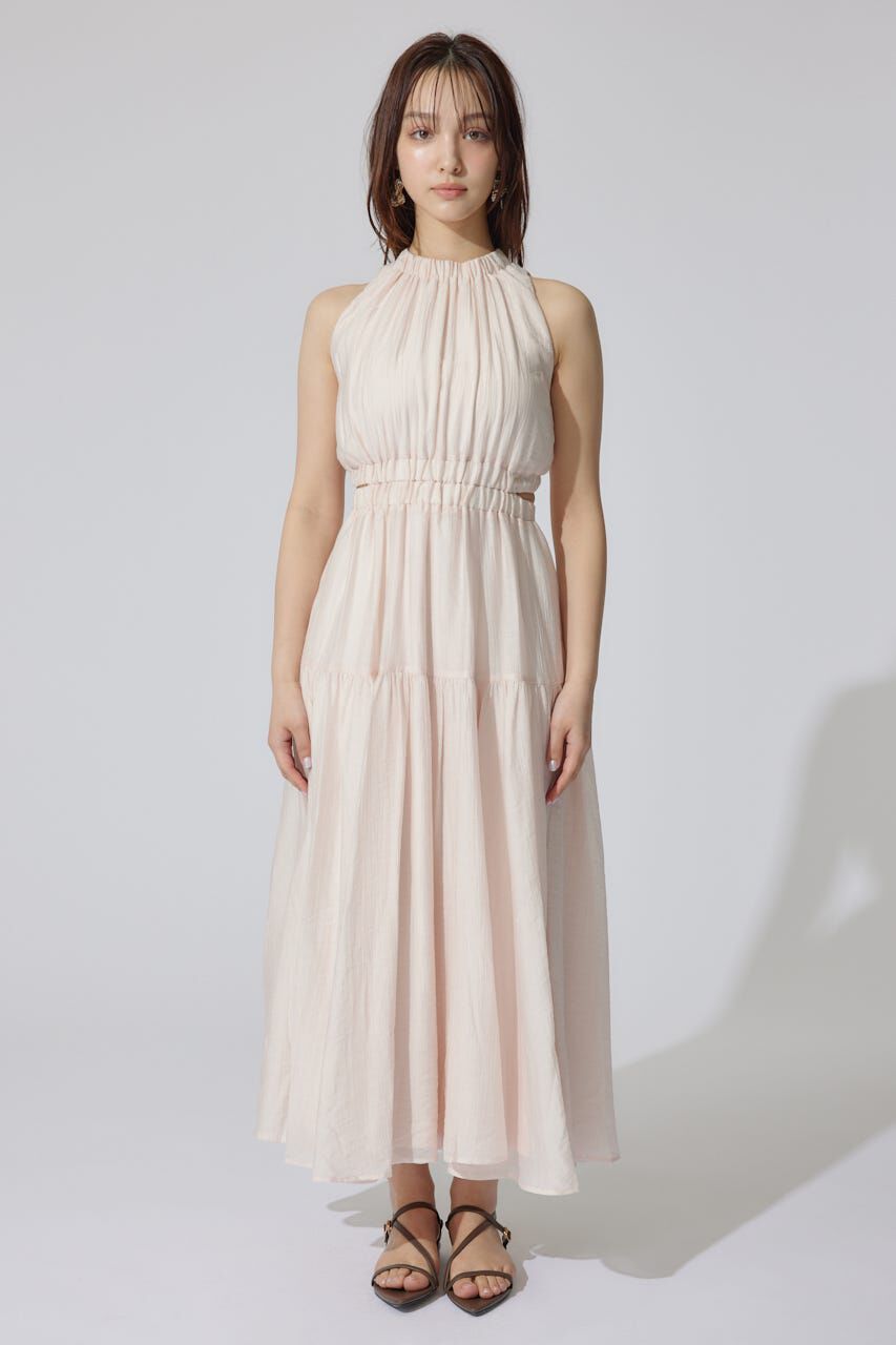 rienda「ホルターネックギャザーフレアワンピース」|ワンピース|