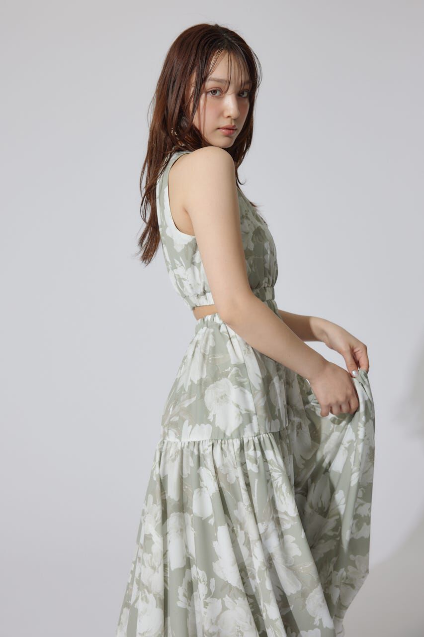 rienda「ホルターネックギャザーフレアワンピース」|ワンピース|