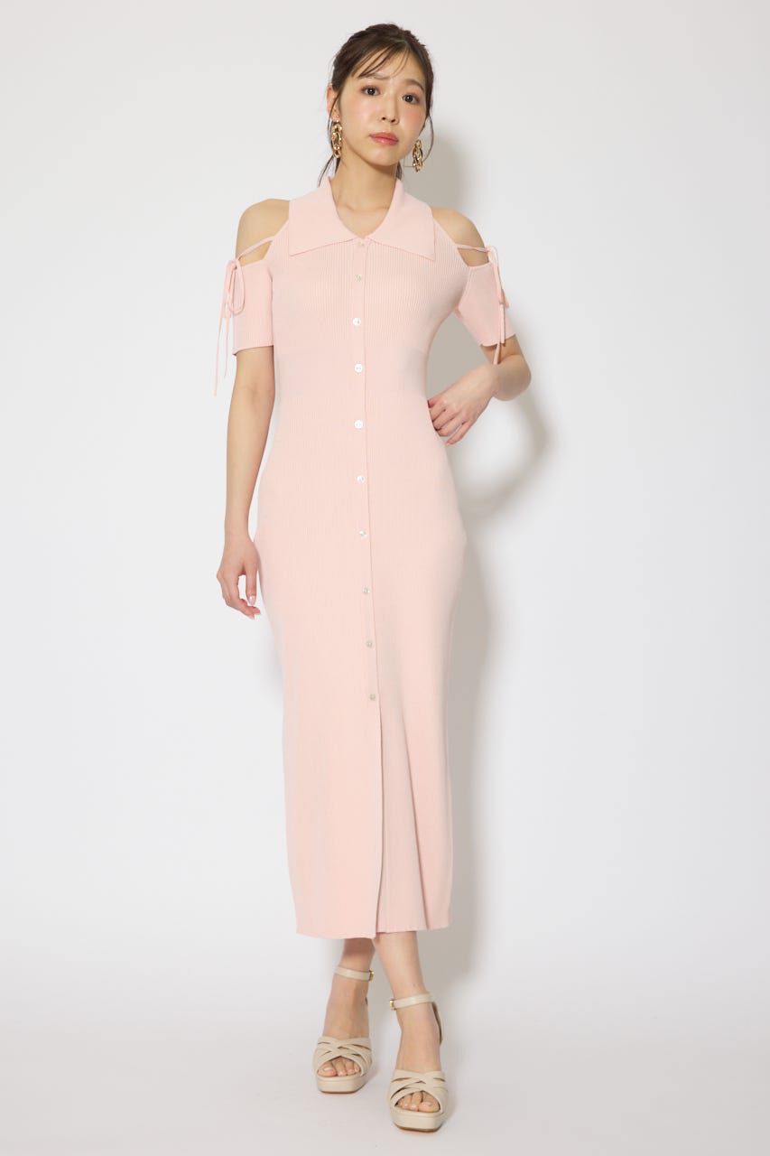 rienda「リボン付きアメスリニットワンピース」|ワンピース|