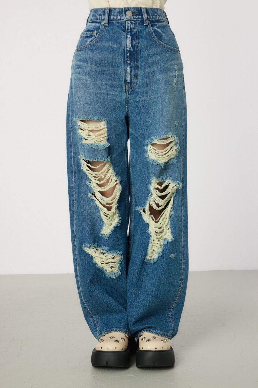 RODEO CROWNS「Hard Crash looseワイドデニム」|デニム|