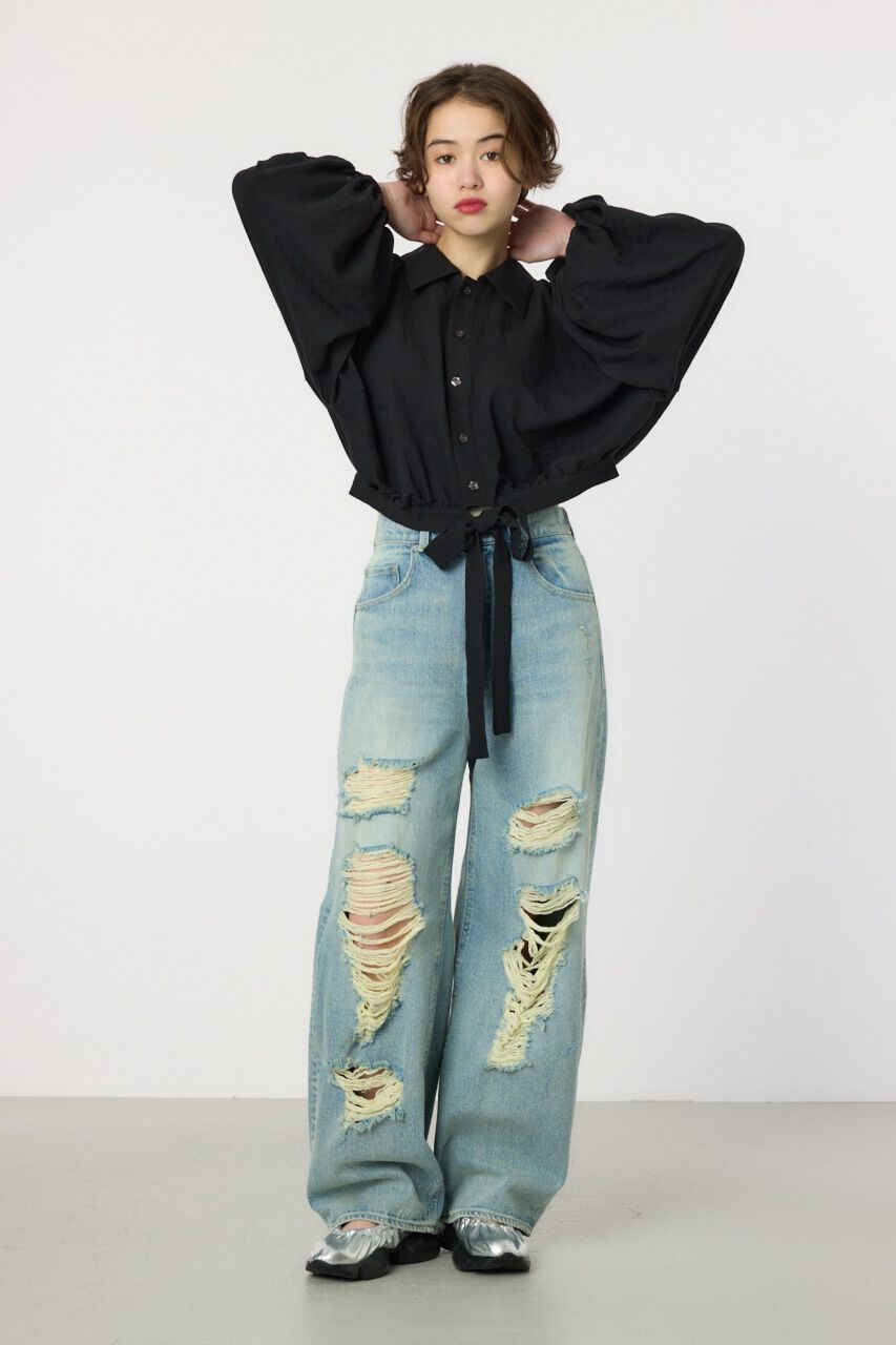 RODEO CROWNS「Hard Crash looseワイドデニム」|デニム|