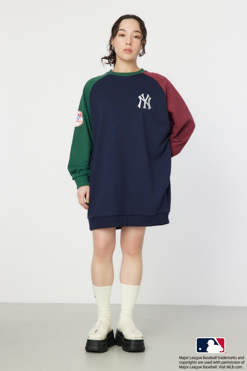 RODEO CROWNS「MLBラグランスウェットワンピース」|ワンピース|NVY